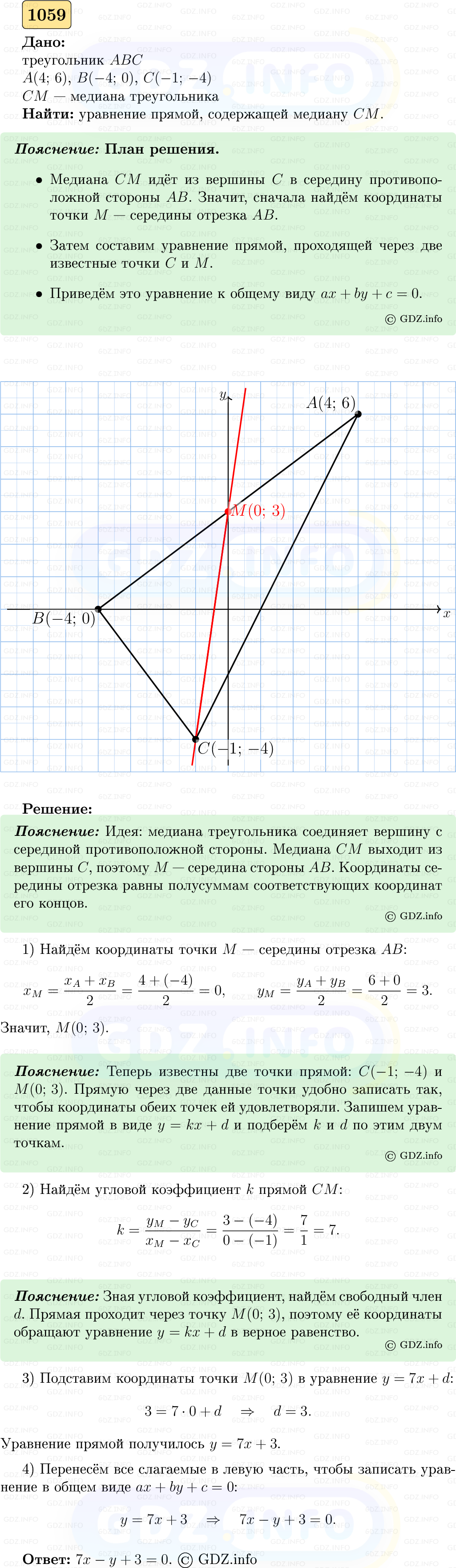 Фото решения 5: Номер №1059 из ГДЗ по Геометрии 7-9 класс: Атанасян Л.С. 2023г. Фото решения 5: Номер №1059 из ГДЗ по Геометрии 7-9 класс: Атанасян Л.С. 2023г.