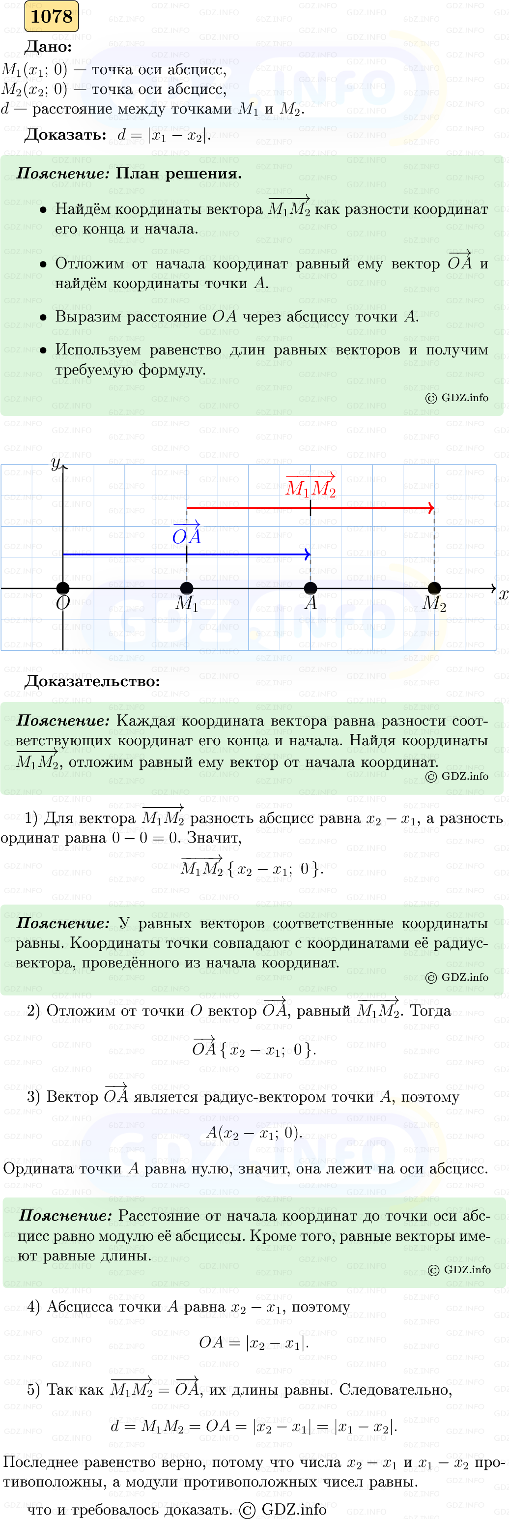 Фото решения 5: Номер №1078 из ГДЗ по Геометрии 7-9 класс: Атанасян Л.С. 2023г. Фото решения 5: Номер №1078 из ГДЗ по Геометрии 7-9 класс: Атанасян Л.С. 2023г.