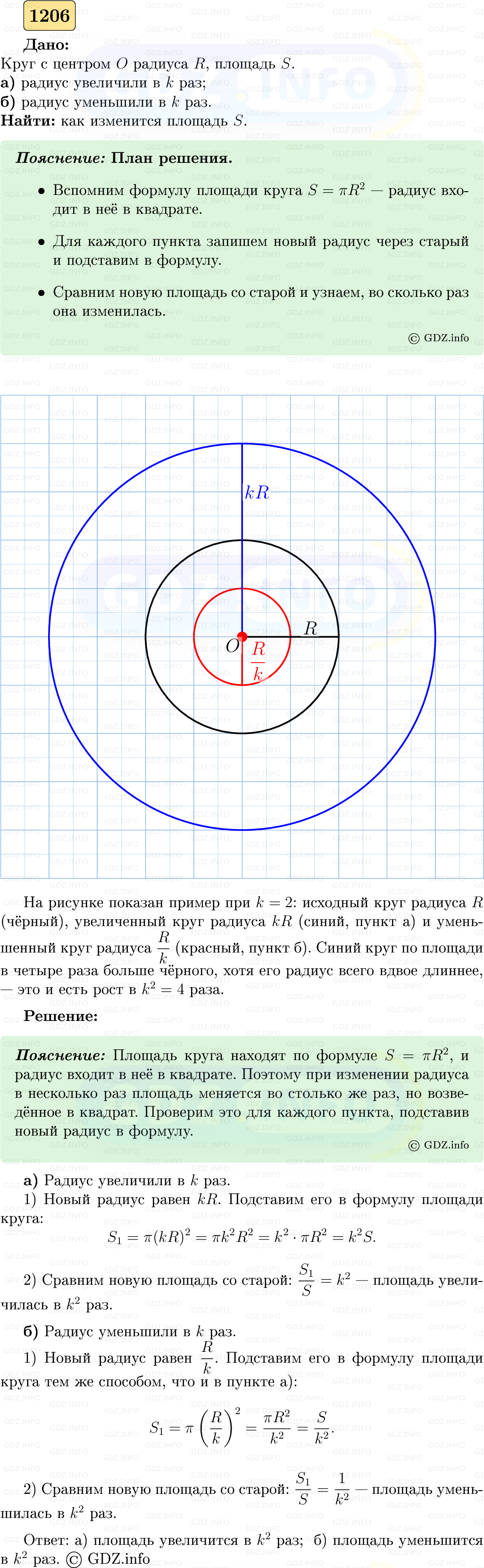 Фото решения 5: Номер №1206 из ГДЗ по Геометрии 7-9 класс: Атанасян Л.С. 2023г. Фото решения 5: Номер №1206 из ГДЗ по Геометрии 7-9 класс: Атанасян Л.С. 2023г.