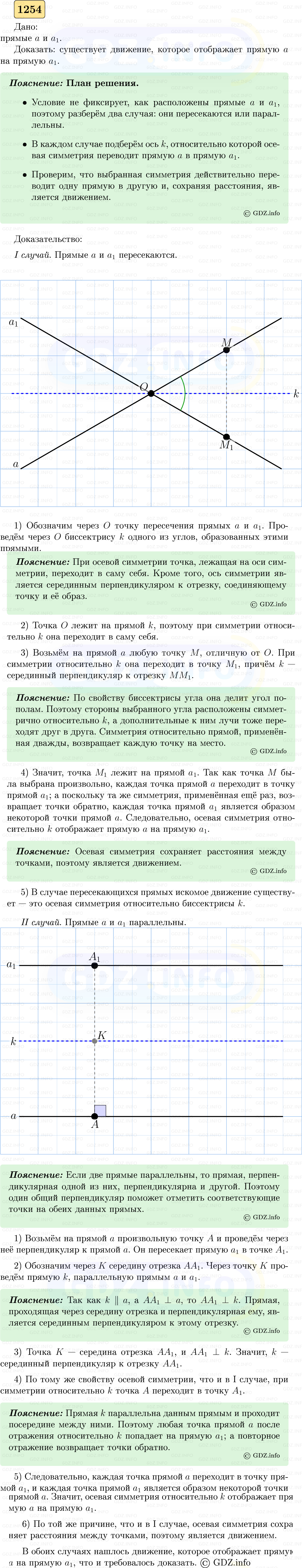 Фото решения 5: Номер №1254 из ГДЗ по Геометрии 7-9 класс: Атанасян Л.С. 2023г. Фото решения 5: Номер №1254 из ГДЗ по Геометрии 7-9 класс: Атанасян Л.С. 2023г.