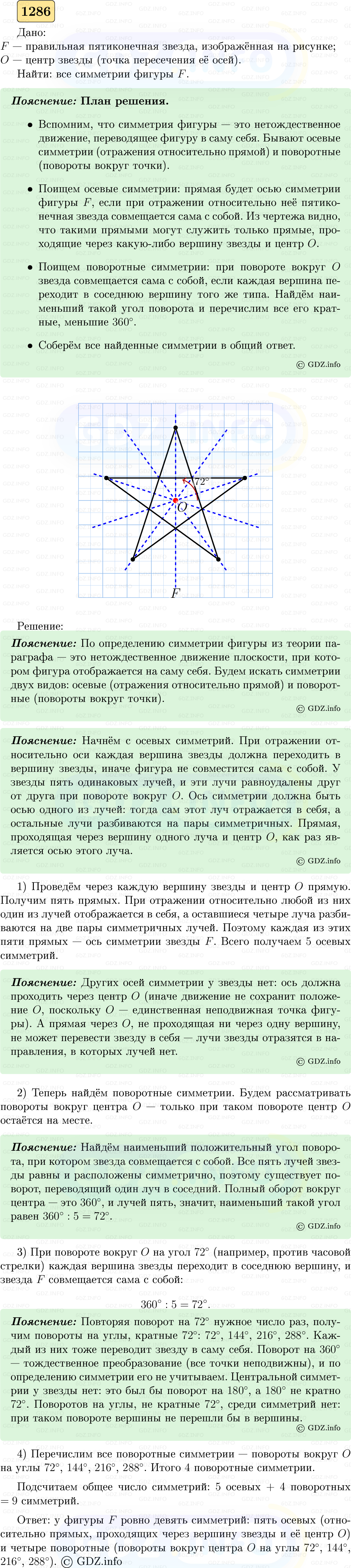 Фото решения 5: Номер №1286 из ГДЗ по Геометрии 7-9 класс: Атанасян Л.С. 2023г. Фото решения 5: Номер №1286 из ГДЗ по Геометрии 7-9 класс: Атанасян Л.С. 2023г.