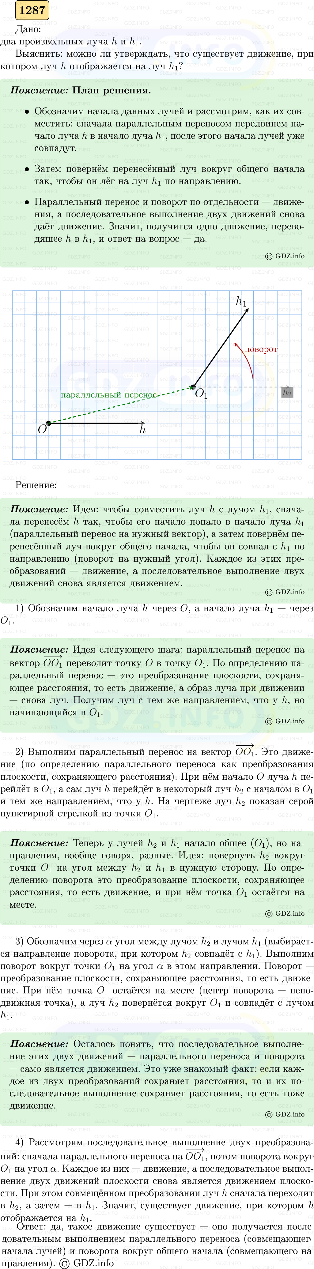 Фото решения 5: Номер №1287 из ГДЗ по Геометрии 7-9 класс: Атанасян Л.С. 2023г. Фото решения 5: Номер №1287 из ГДЗ по Геометрии 7-9 класс: Атанасян Л.С. 2023г.