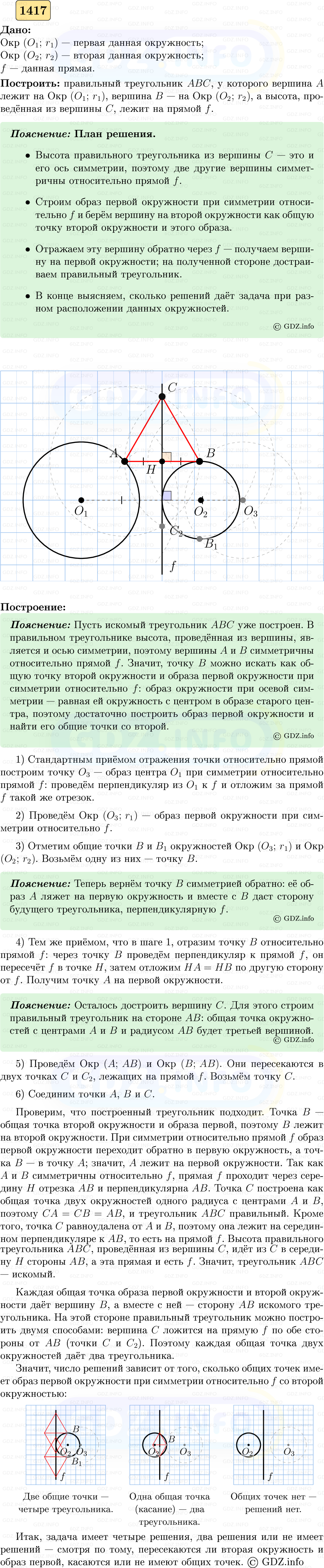 Фото решения 5: Номер №1417 из ГДЗ по Геометрии 7-9 класс: Атанасян Л.С. 2023г. Фото решения 5: Номер №1417 из ГДЗ по Геометрии 7-9 класс: Атанасян Л.С. 2023г.