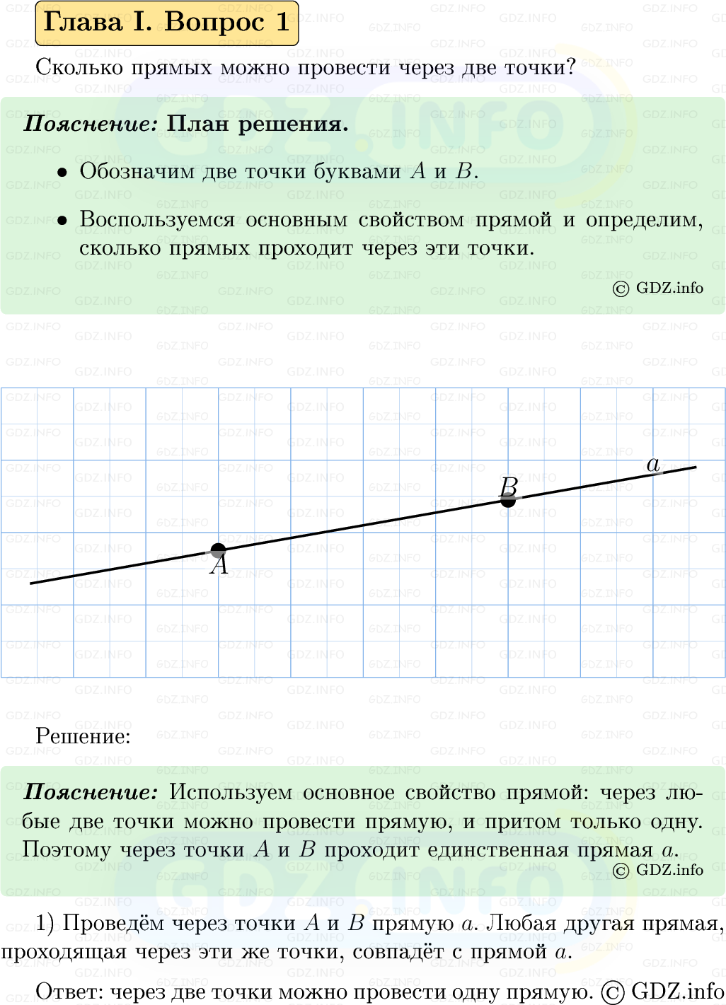 Фото решения 5: Вопросы для повторения к главе 1 №1 из ГДЗ по Геометрии 7-9 класс: Атанасян Л.С. 2023г.