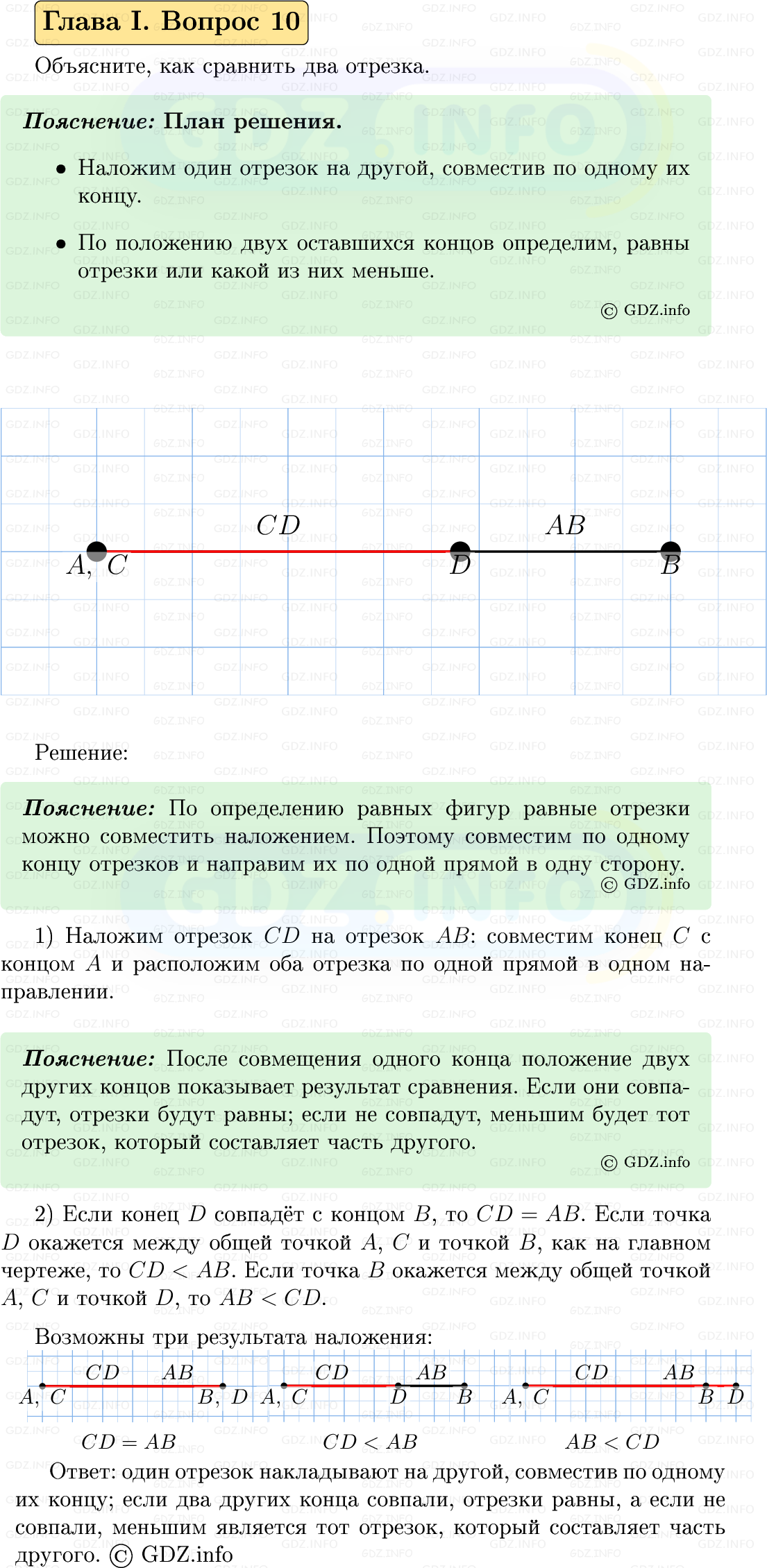 Фото решения 5: Вопросы для повторения к главе 1 №10 из ГДЗ по Геометрии 7-9 класс: Атанасян Л.С. 2023г.