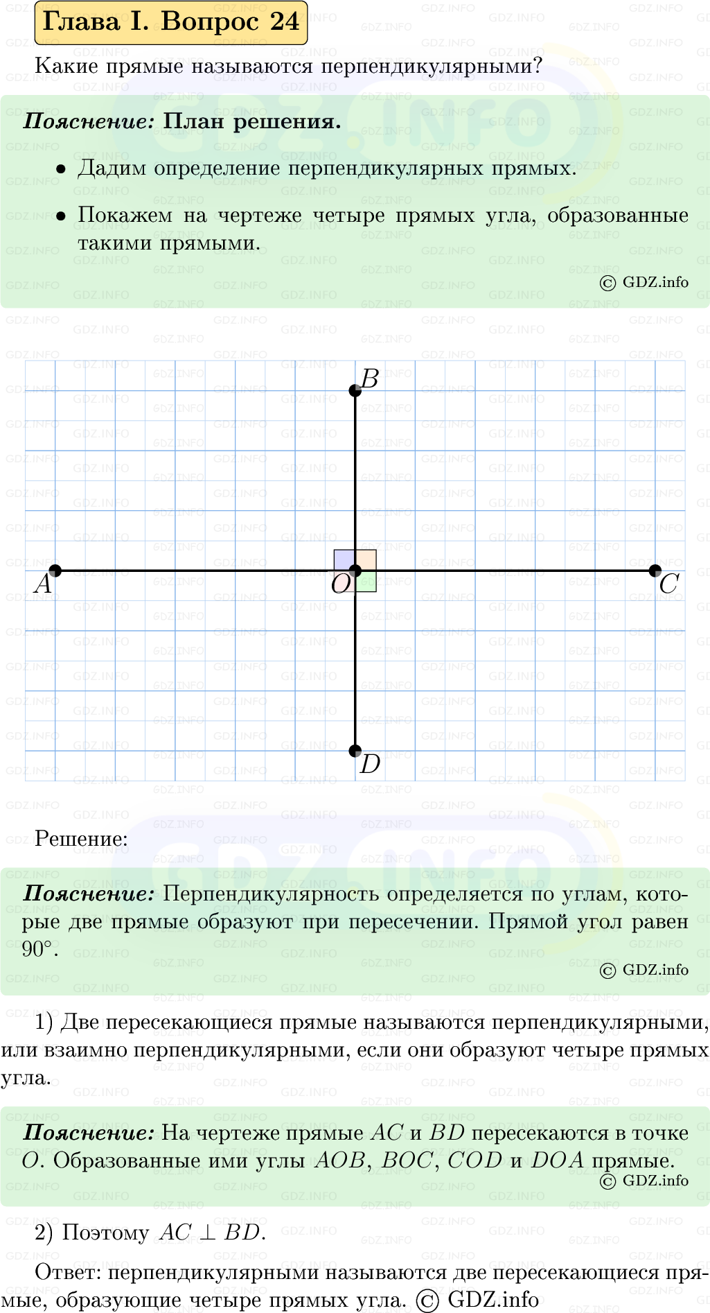 Фото решения 5: Вопросы для повторения к главе 1 №24 из ГДЗ по Геометрии 7-9 класс: Атанасян Л.С. 2023г.