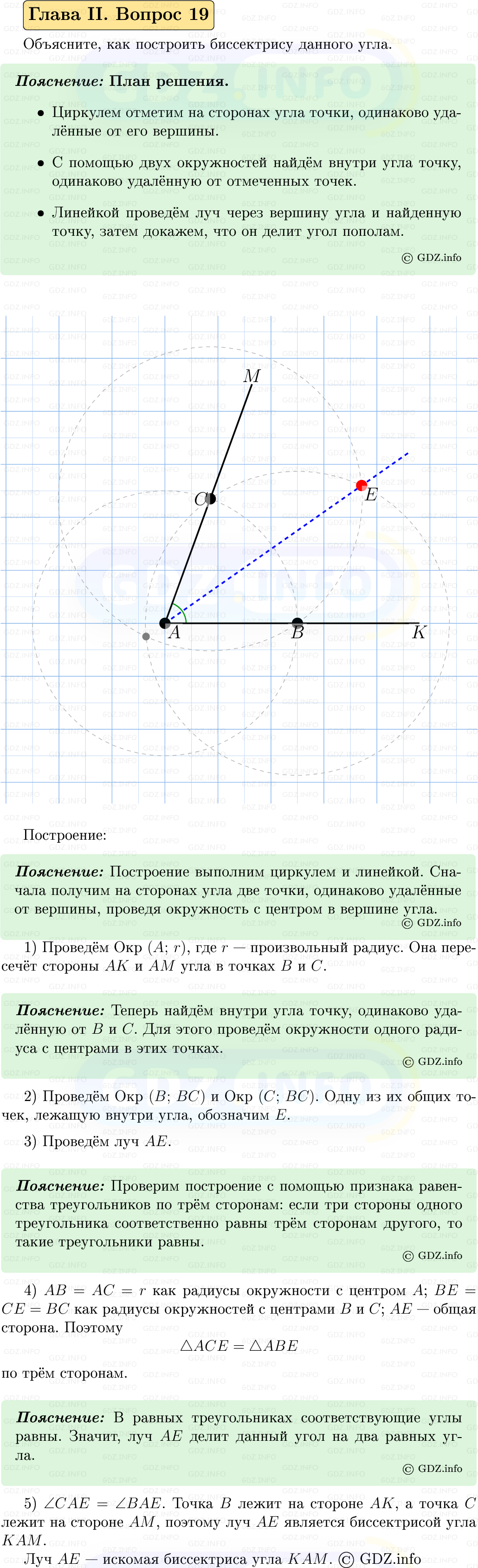 Фото решения 5: Вопросы для повторения к главе 2 №19 из ГДЗ по Геометрии 7-9 класс: Атанасян Л.С. 2023г.