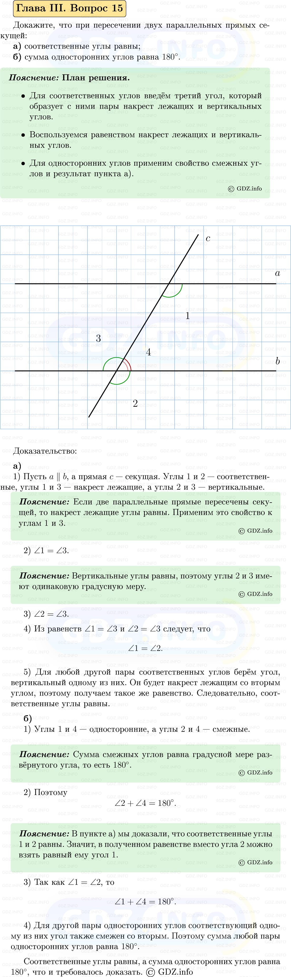 Фото решения 5: Вопросы для повторения к главе 3 №15 из ГДЗ по Геометрии 7-9 класс: Атанасян Л.С. 2023г. Фото решения 5: Вопросы для повторения к главе 3 №15 из ГДЗ по Геометрии 7-9 класс: Атанасян Л.С. 2023г.