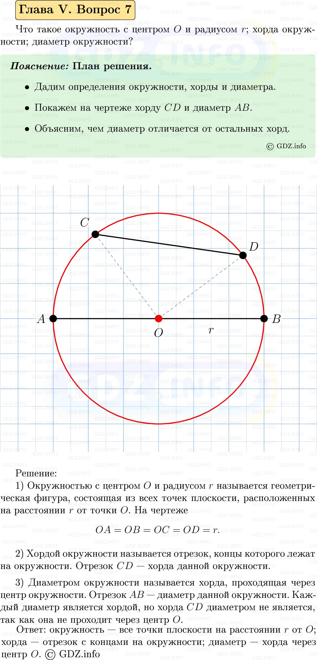 Фото решения 5: Вопросы для повторения к главе 5 №7 из ГДЗ по Геометрии 7-9 класс: Атанасян Л.С. 2023г.
