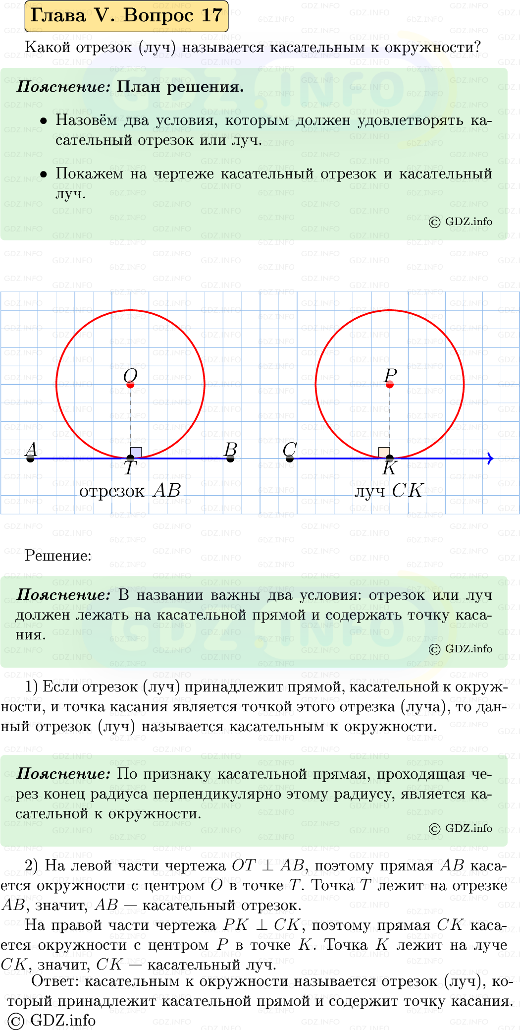 Фото решения 5: Вопросы для повторения к главе 5 №17 из ГДЗ по Геометрии 7-9 класс: Атанасян Л.С. 2023г.