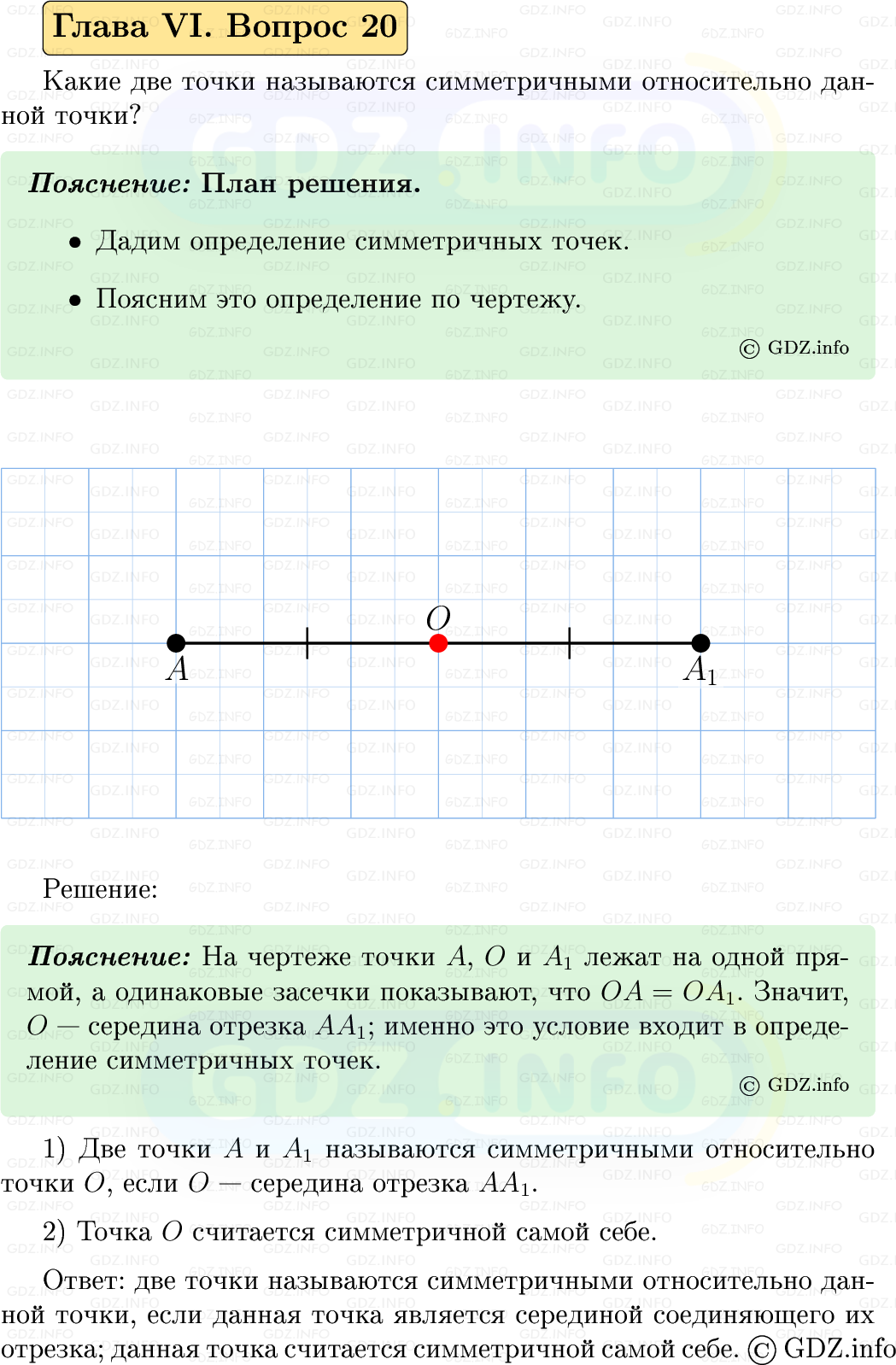 Фото решения 5: Вопросы для повторения к главе 6 №20 из ГДЗ по Геометрии 7-9 класс: Атанасян Л.С. 2023г.