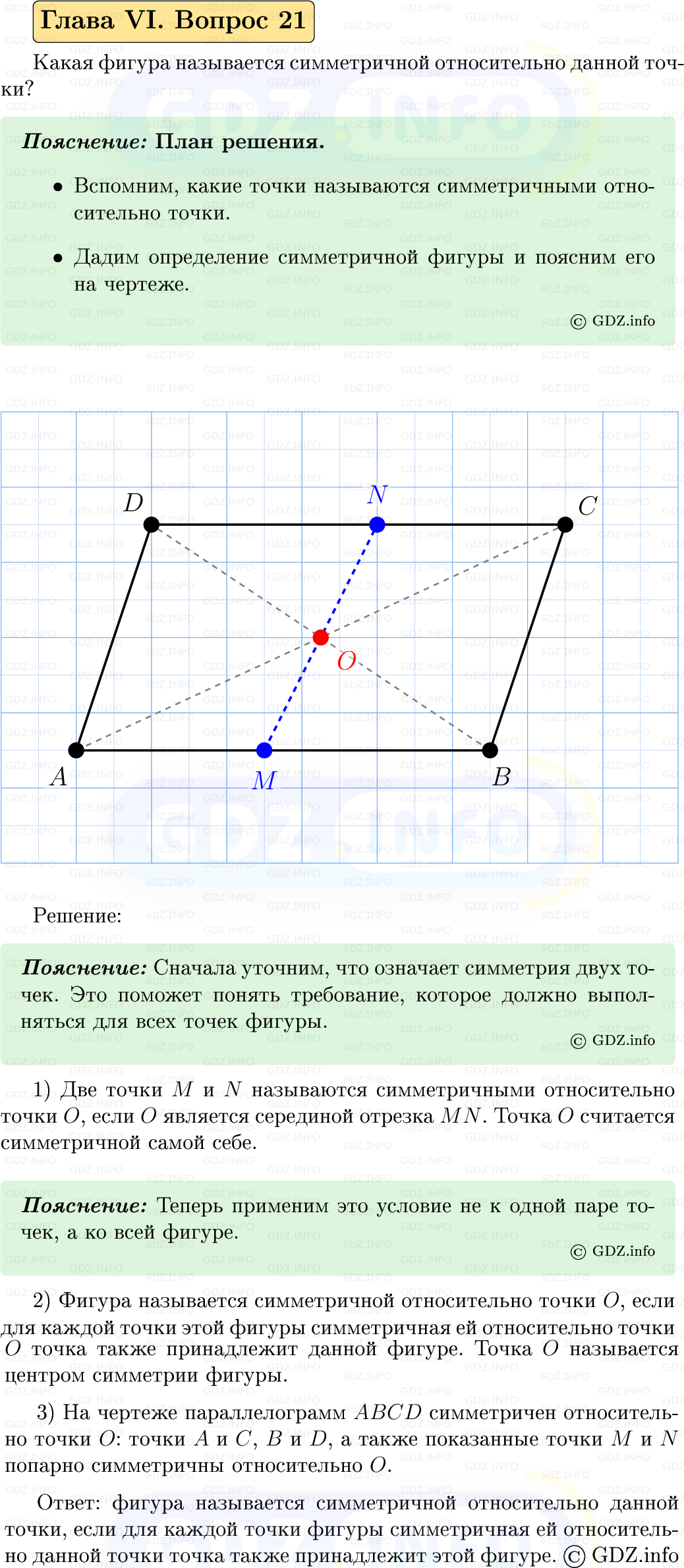 Фото решения 5: Вопросы для повторения к главе 6 №21 из ГДЗ по Геометрии 7-9 класс: Атанасян Л.С. 2023г.