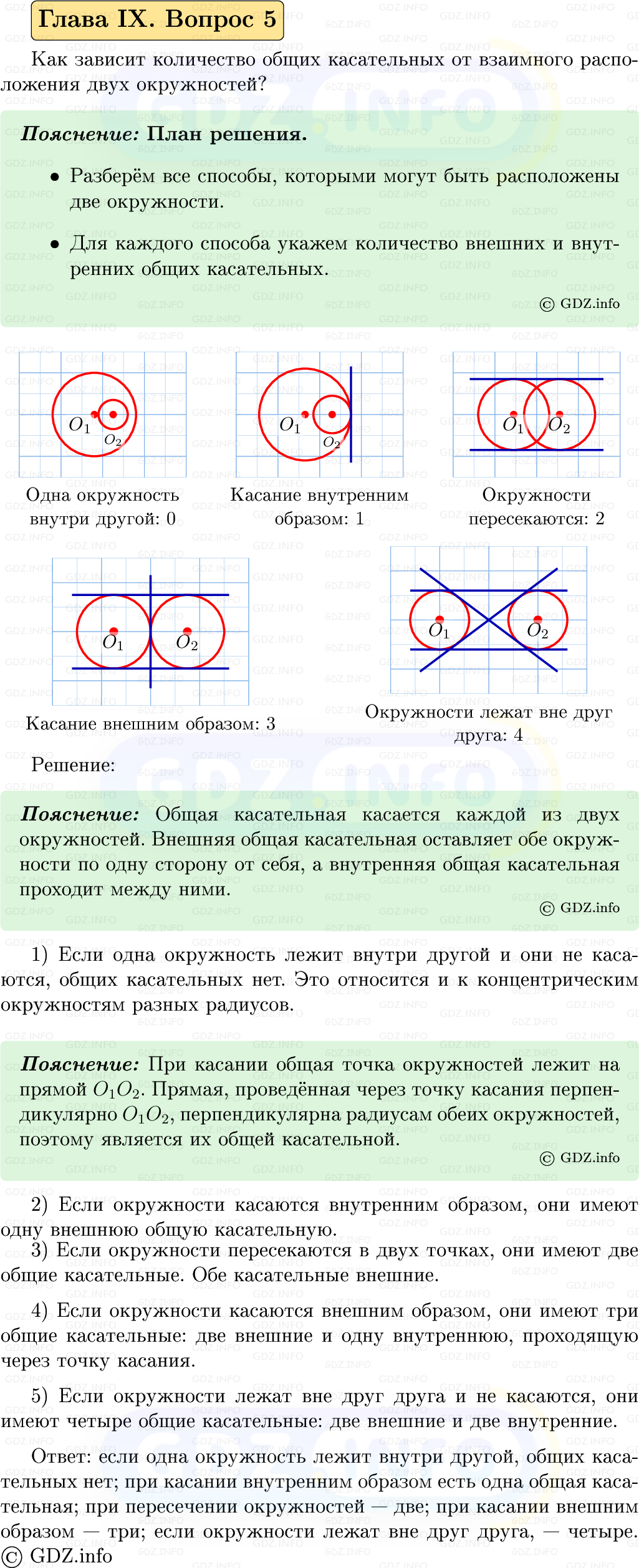 Фото решения 5: Вопросы для повторения к главе 9 №5 из ГДЗ по Геометрии 7-9 класс: Атанасян Л.С. 2023г.
