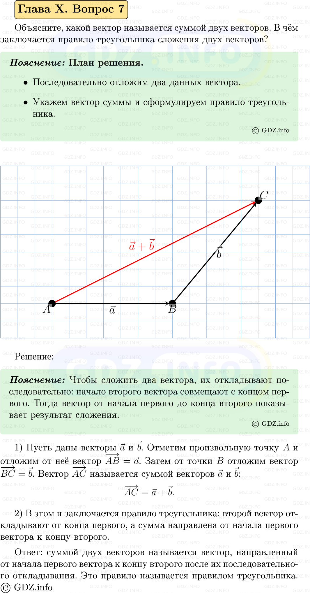 Фото решения 5: Вопросы для повторения к главе 10 №7 из ГДЗ по Геометрии 7-9 класс: Атанасян Л.С. 2023г.