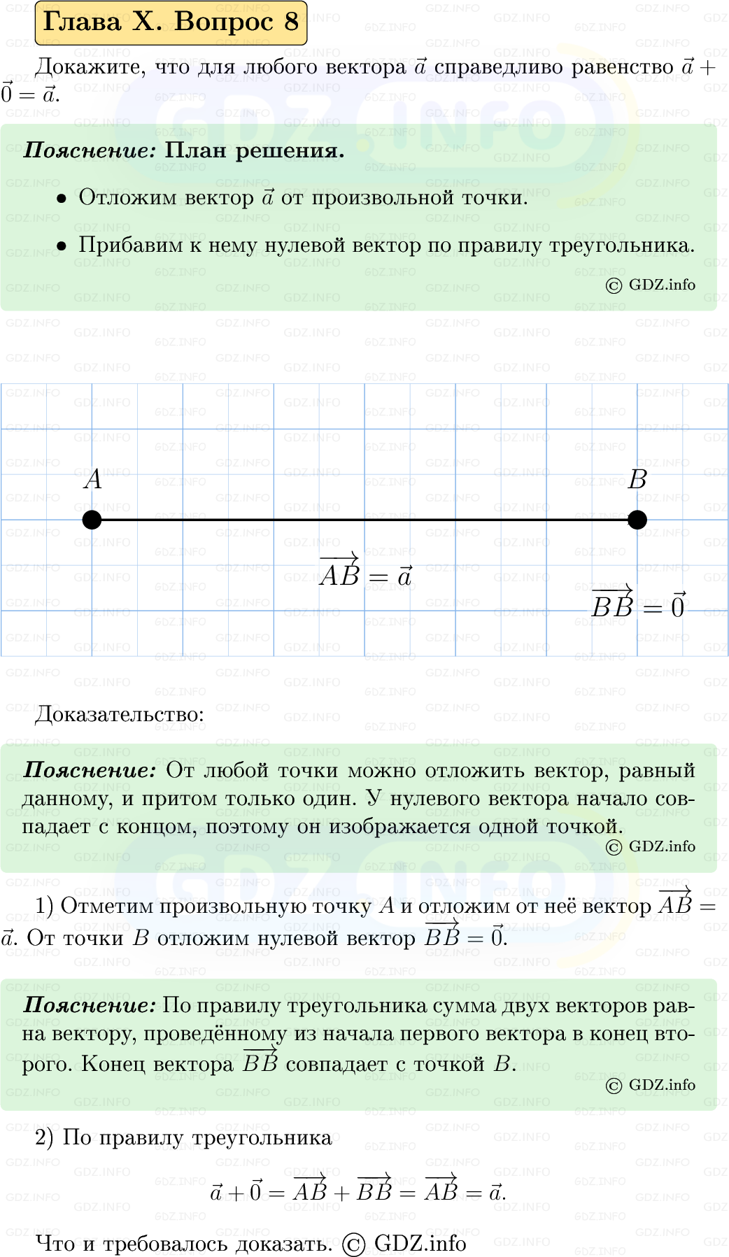 Фото решения 5: Вопросы для повторения к главе 10 №8 из ГДЗ по Геометрии 7-9 класс: Атанасян Л.С. 2023г.