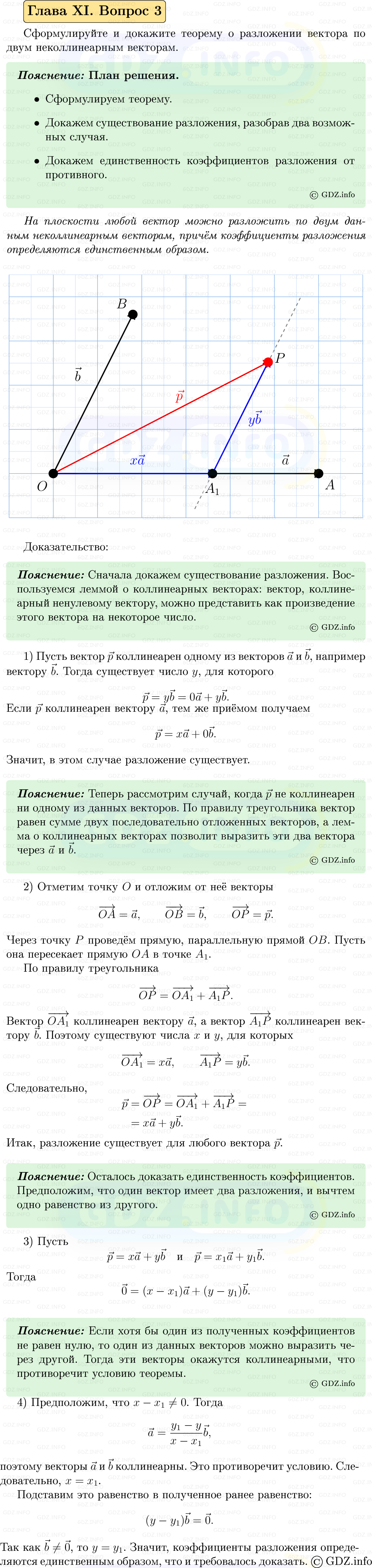 Фото решения 5: Вопросы для повторения к главе 11 №3 из ГДЗ по Геометрии 7-9 класс: Атанасян Л.С. 2023г.