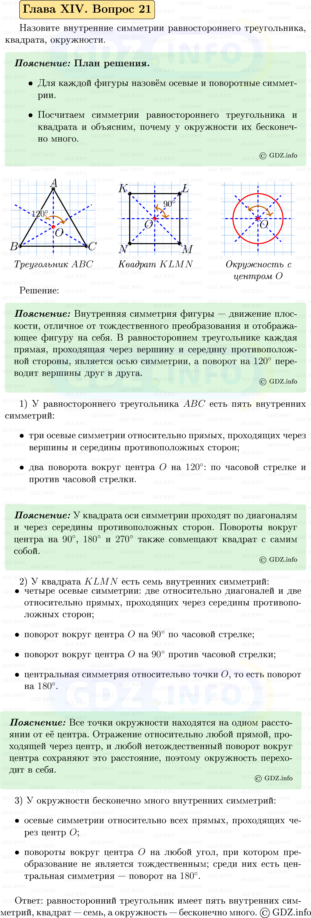 Фото решения 5: Вопросы для повторения к главе 14 №21 из ГДЗ по Геометрии 7-9 класс: Атанасян Л.С. 2023г. Фото решения 5: Вопросы для повторения к главе 14 №21 из ГДЗ по Геометрии 7-9 класс: Атанасян Л.С. 2023г.