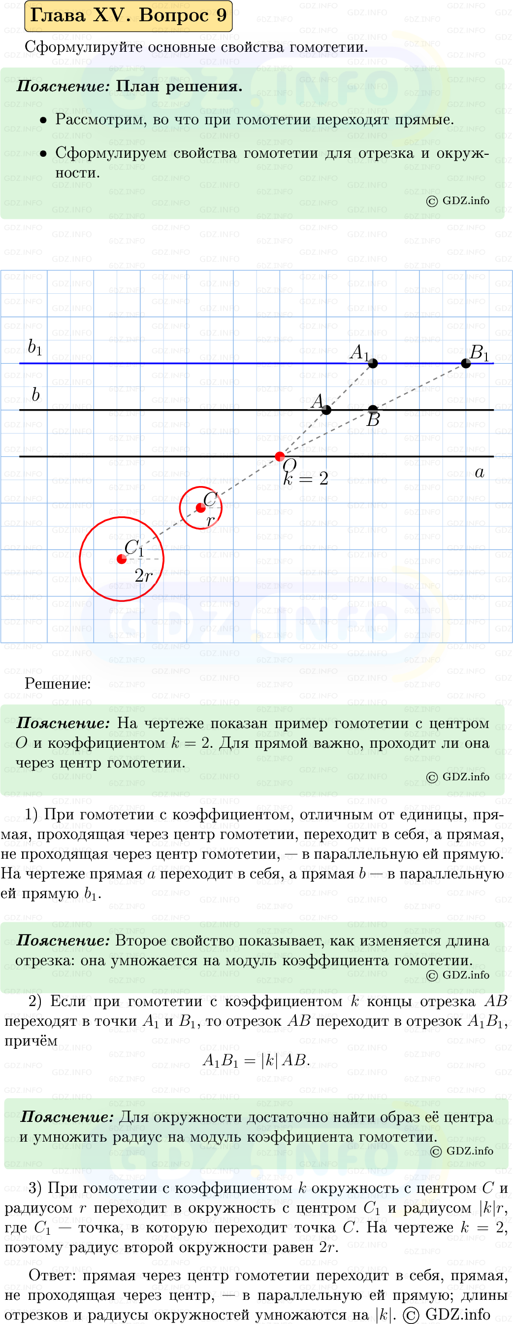 Фото решения 5: Вопросы для повторения к главе 15 №9 из ГДЗ по Геометрии 7-9 класс: Атанасян Л.С. 2023г.