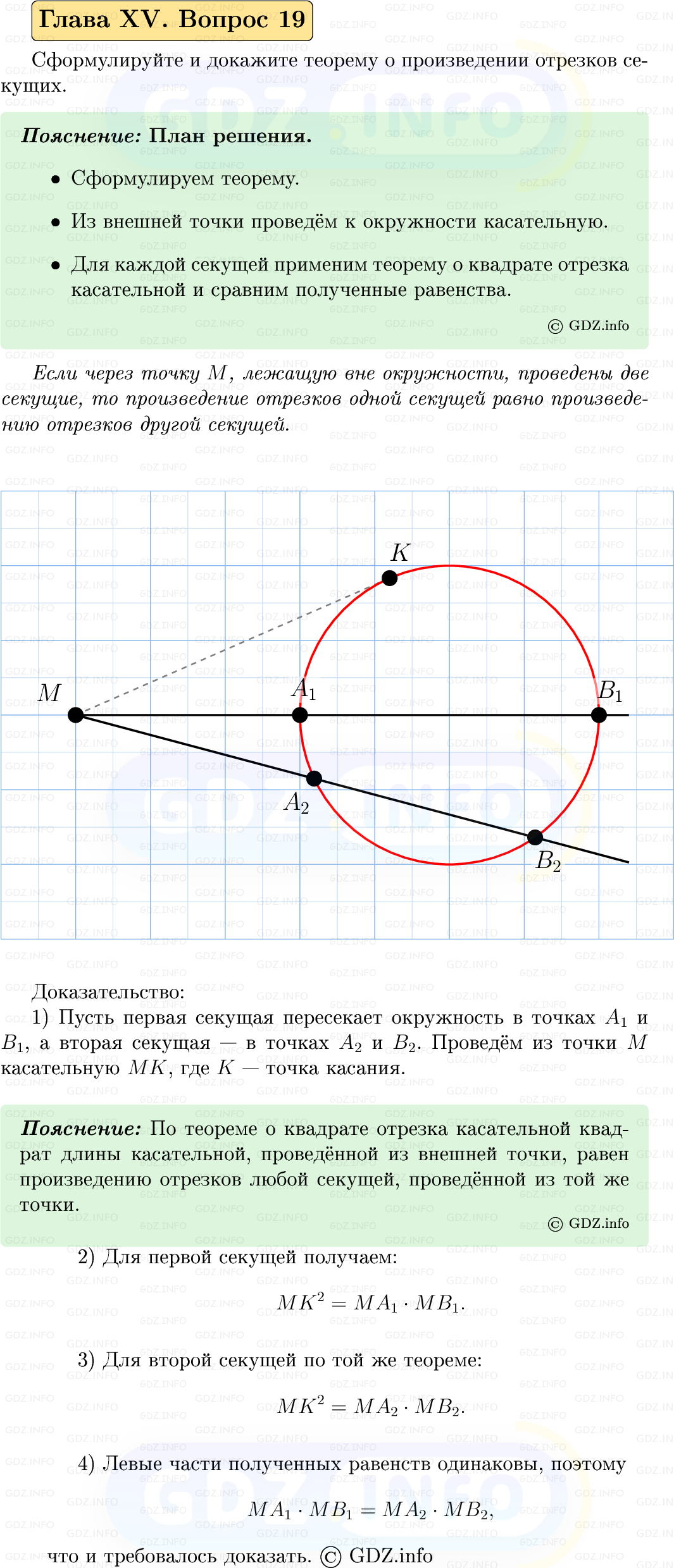 Фото решения 5: Вопросы для повторения к главе 15 №19 из ГДЗ по Геометрии 7-9 класс: Атанасян Л.С. 2023г. Фото решения 5: Вопросы для повторения к главе 15 №19 из ГДЗ по Геометрии 7-9 класс: Атанасян Л.С. 2023г.