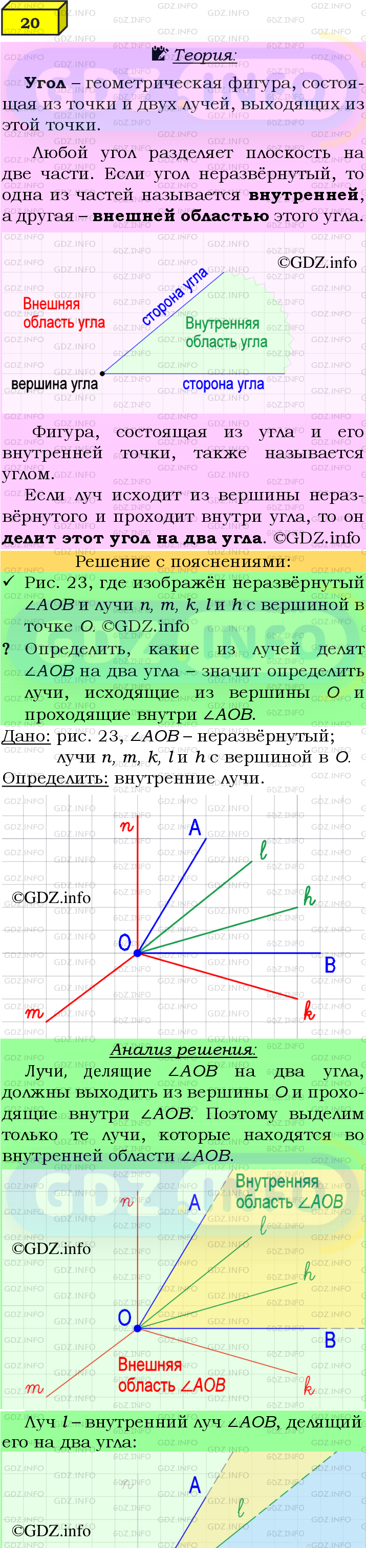 Фото подробного решения: Номер №20 из ГДЗ по Геометрии 7-9 класс: Атанасян Л.С.