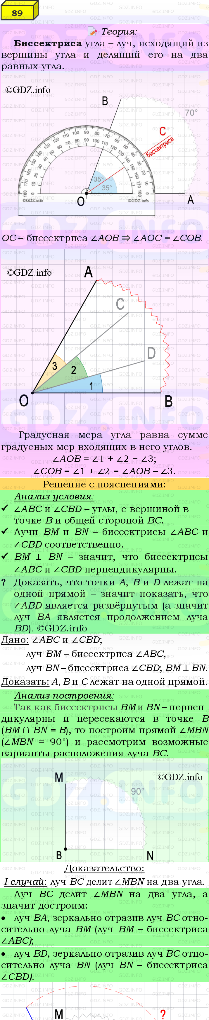 Фото подробного решения: Номер №89 из ГДЗ по Геометрии 7-9 класс: Атанасян Л.С.