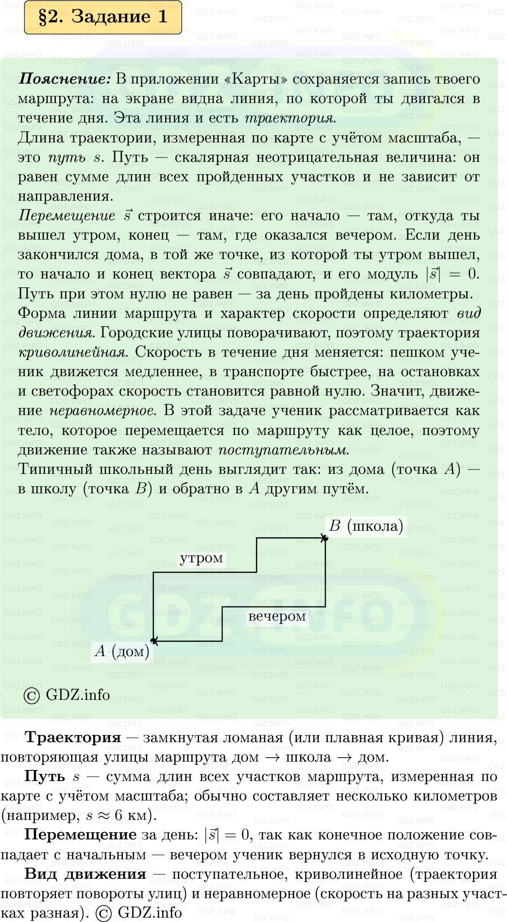 Фото решения 1: Задание 1 №1, Параграф 2 из ГДЗ по Физике 9 класс: Пёрышкин, Иванов 2026г. Фото решения 1: Задание 1 №1, Параграф 2 из ГДЗ по Физике 9 класс: Пёрышкин, Иванов 2026г.