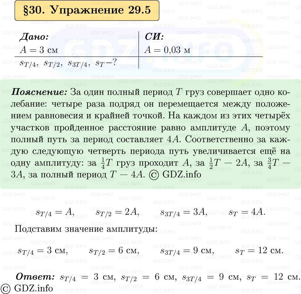 Фото решения 1: Упражнение 29 №5, Параграф 30 из ГДЗ по Физике 9 класс: Пёрышкин, Иванов 2026г. Фото решения 1: Упражнение 29 №5, Параграф 30 из ГДЗ по Физике 9 класс: Пёрышкин, Иванов 2026г.