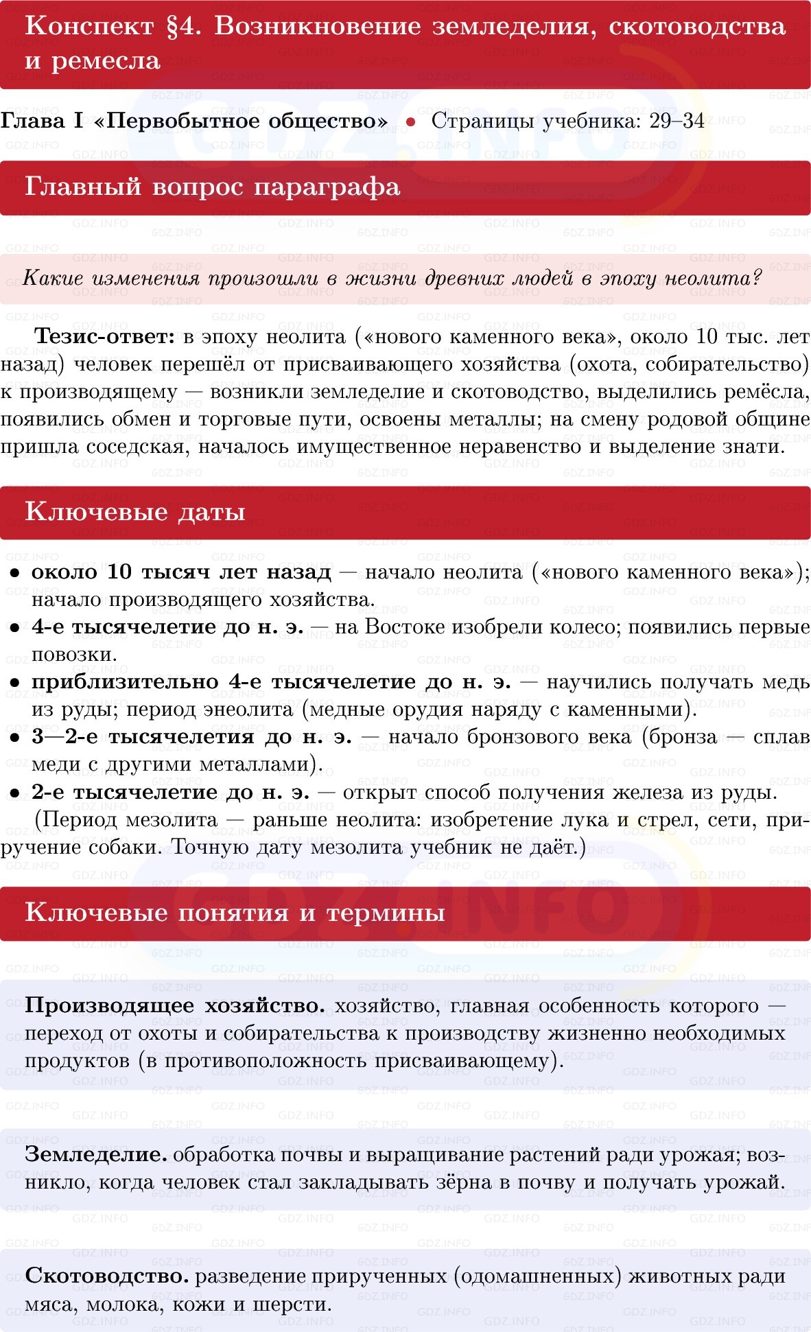Фото решения 1: Параграф 4, Конспект из ГДЗ по истории Древнего мира 5 класс: Мединский, Чубарьян 2025г.