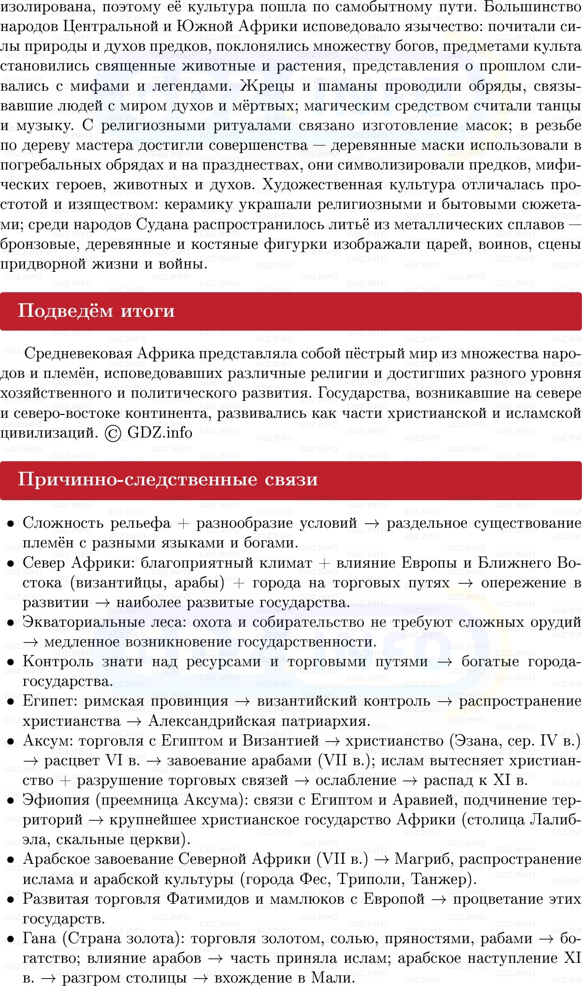 Фото решения 1: Народы и государства Африки, Конспект из ГДЗ по истории Средних веков 6 класс: Мединский, Чубарьян 2025г. (5) Фото решения 1: Народы и государства Африки, Конспект из ГДЗ по истории Средних веков 6 класс: Мединский, Чубарьян 2025г. (5)