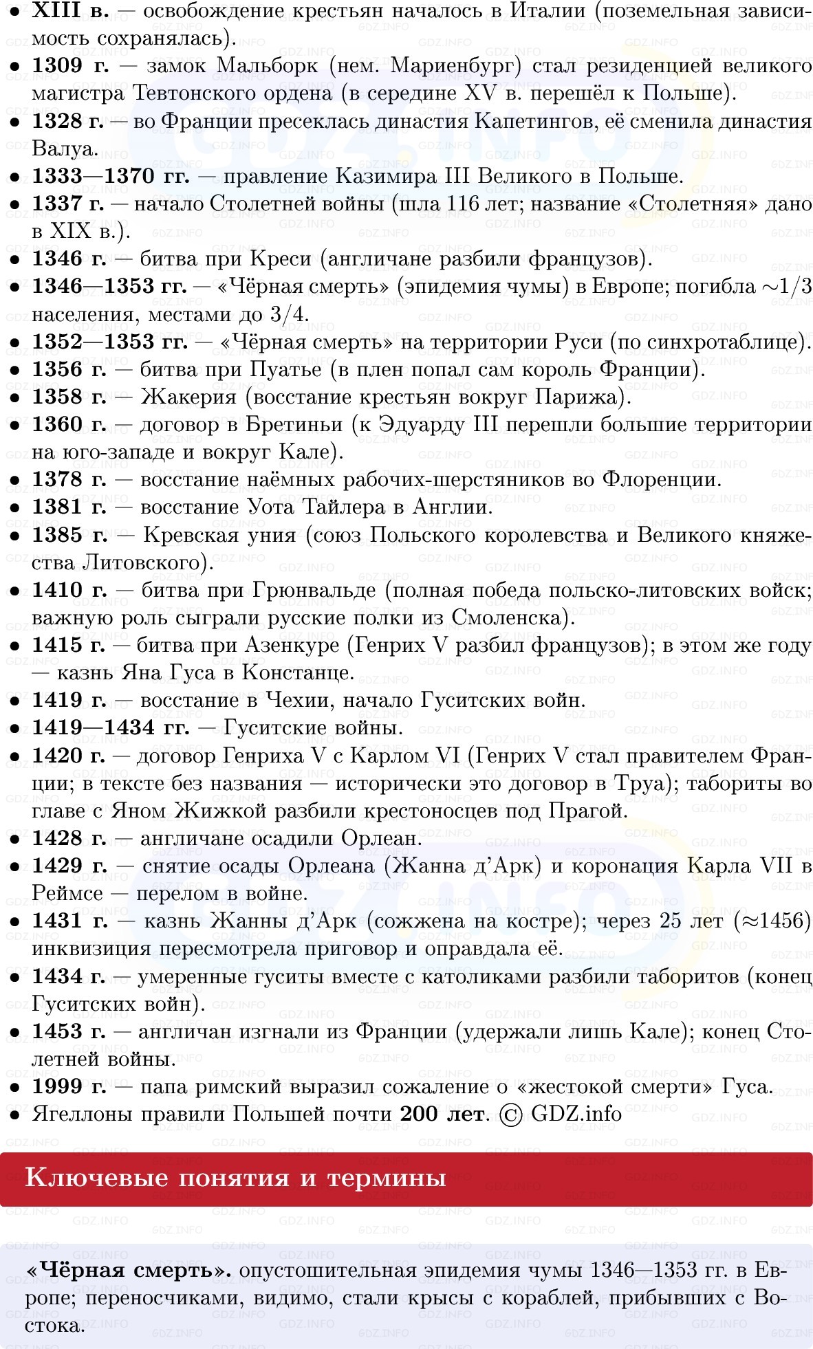 Фото решения 1: Европа в XIV — первой половине XV в, Конспект из ГДЗ по истории Средних веков 6 класс: Мединский, Чубарьян 2025г. (2) Фото решения 1: Европа в XIV — первой половине XV в, Конспект из ГДЗ по истории Средних веков 6 класс: Мединский, Чубарьян 2025г. (2)