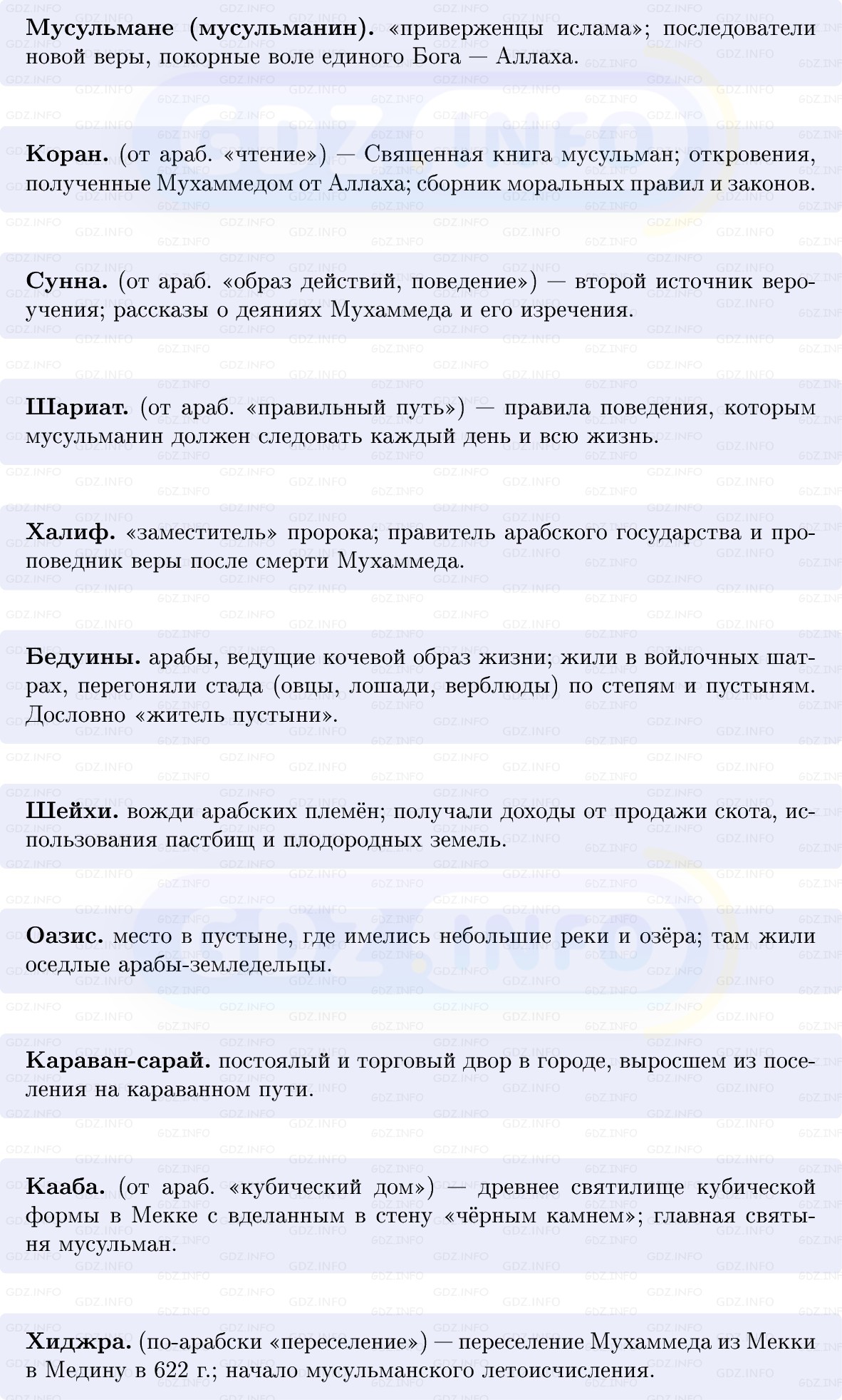 Фото решения 1: Возникновение ислама и государства у арабов, Конспект из ГДЗ по истории Средних веков 6 класс: Мединский, Чубарьян 2025г. (2) Фото решения 1: Возникновение ислама и государства у арабов, Конспект из ГДЗ по истории Средних веков 6 класс: Мединский, Чубарьян 2025г. (2)