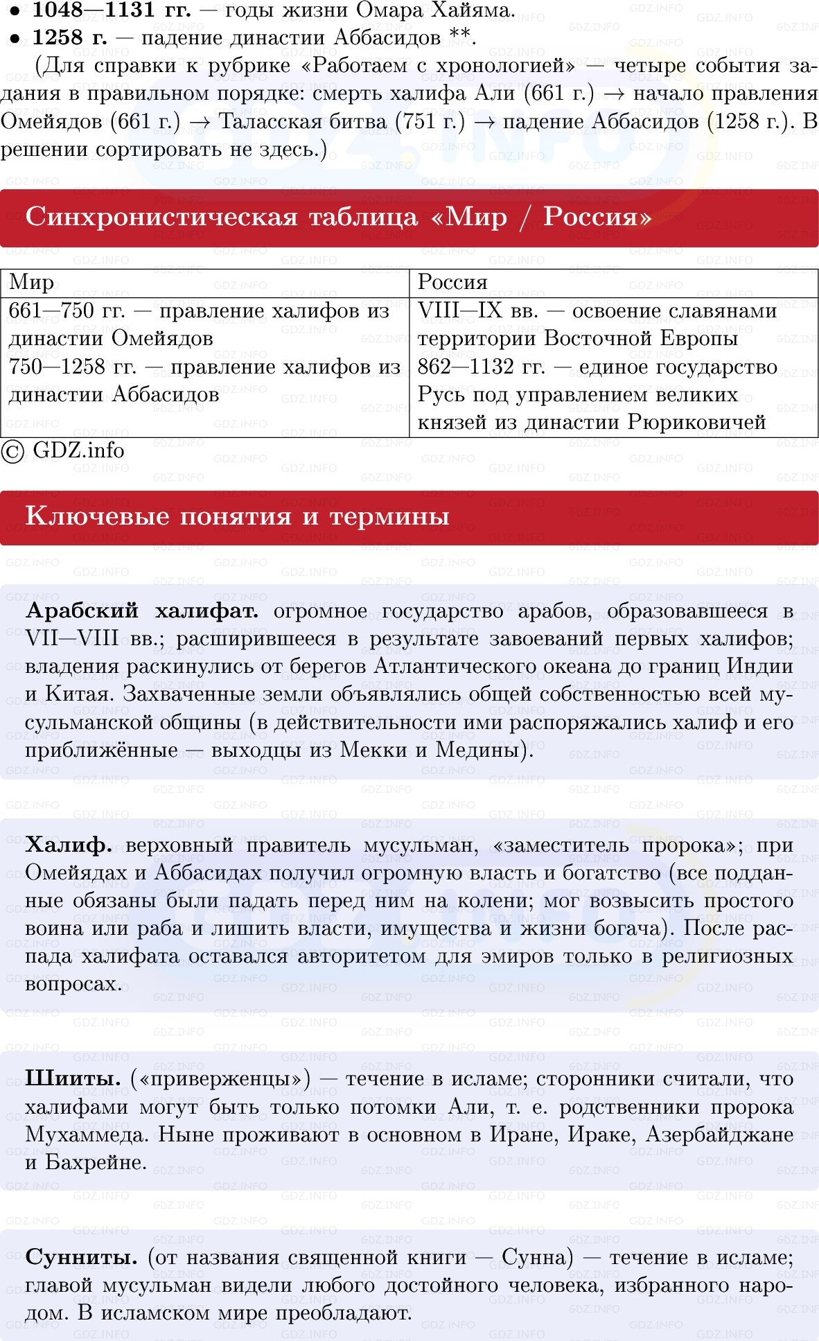 Фото решения 1: Арабский халифат, его расцвет и распад, Конспект из ГДЗ по истории Средних веков 6 класс: Мединский, Чубарьян 2025г. (2) Фото решения 1: Арабский халифат, его расцвет и распад, Конспект из ГДЗ по истории Средних веков 6 класс: Мединский, Чубарьян 2025г. (2)