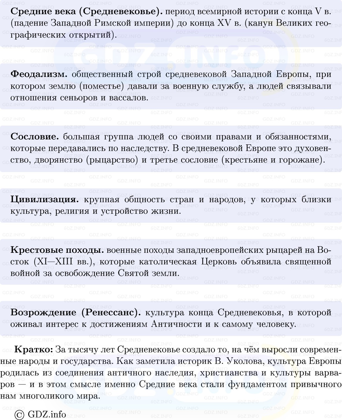 Фото решения 1: Готовимся к аттестации, Вопросы из ГДЗ по истории Средних веков 6 класс: Мединский, Чубарьян 2025г. (6) Фото решения 1: Готовимся к аттестации, Вопросы из ГДЗ по истории Средних веков 6 класс: Мединский, Чубарьян 2025г. (6)