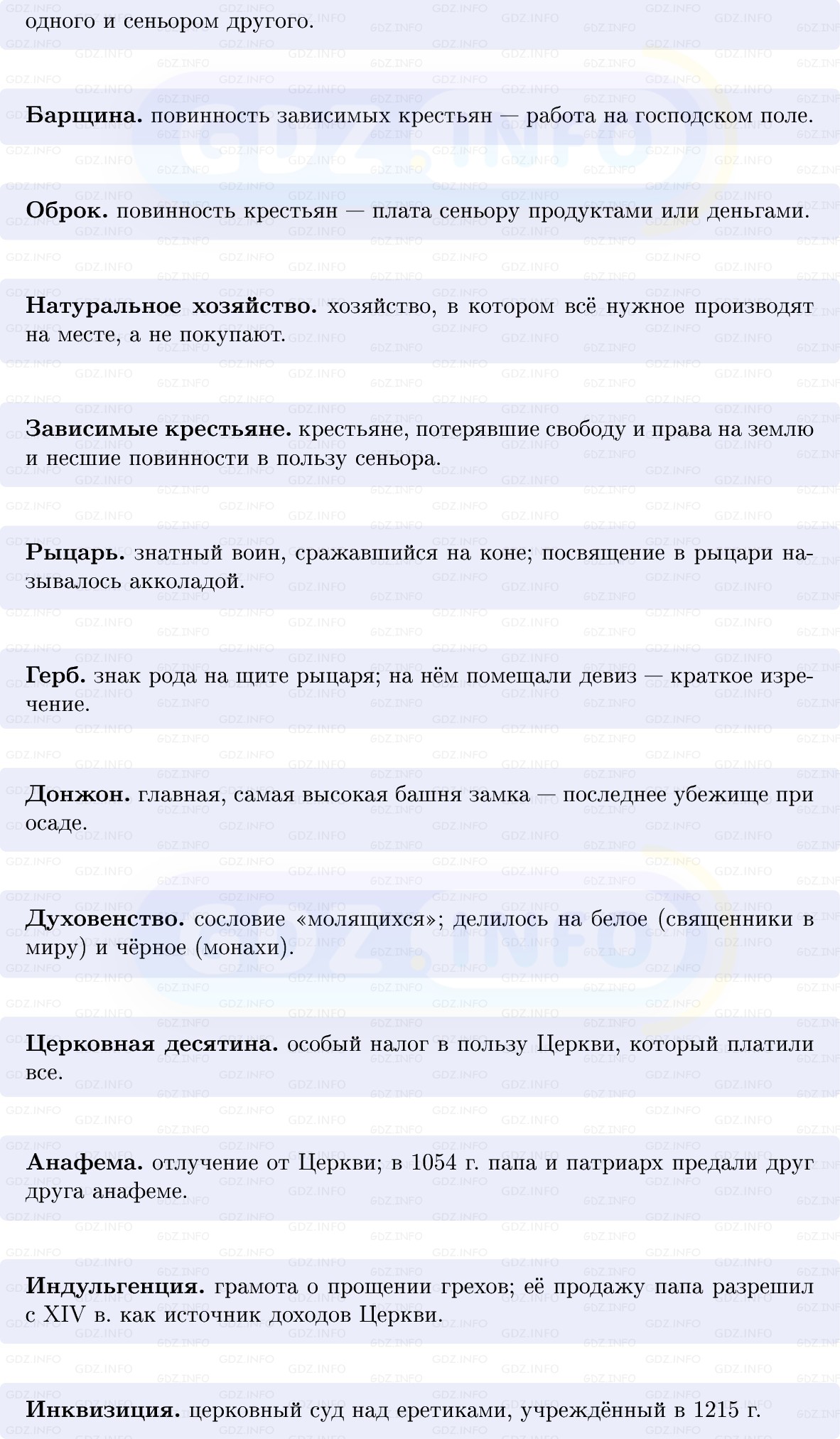 Фото решения 1: Итоги главы 3, Вопросы из ГДЗ по истории Средних веков 6 класс: Мединский, Чубарьян 2025г. (4)