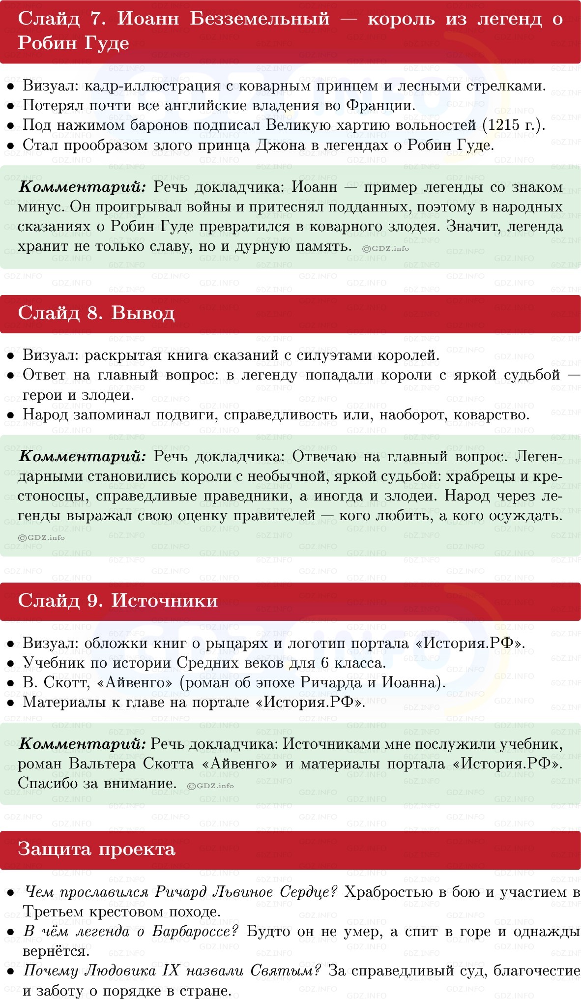 Фото решения 1: Итоги главы 4, Темы проектов из ГДЗ по истории Средних веков 6 класс: Мединский, Чубарьян 2025г. (6)