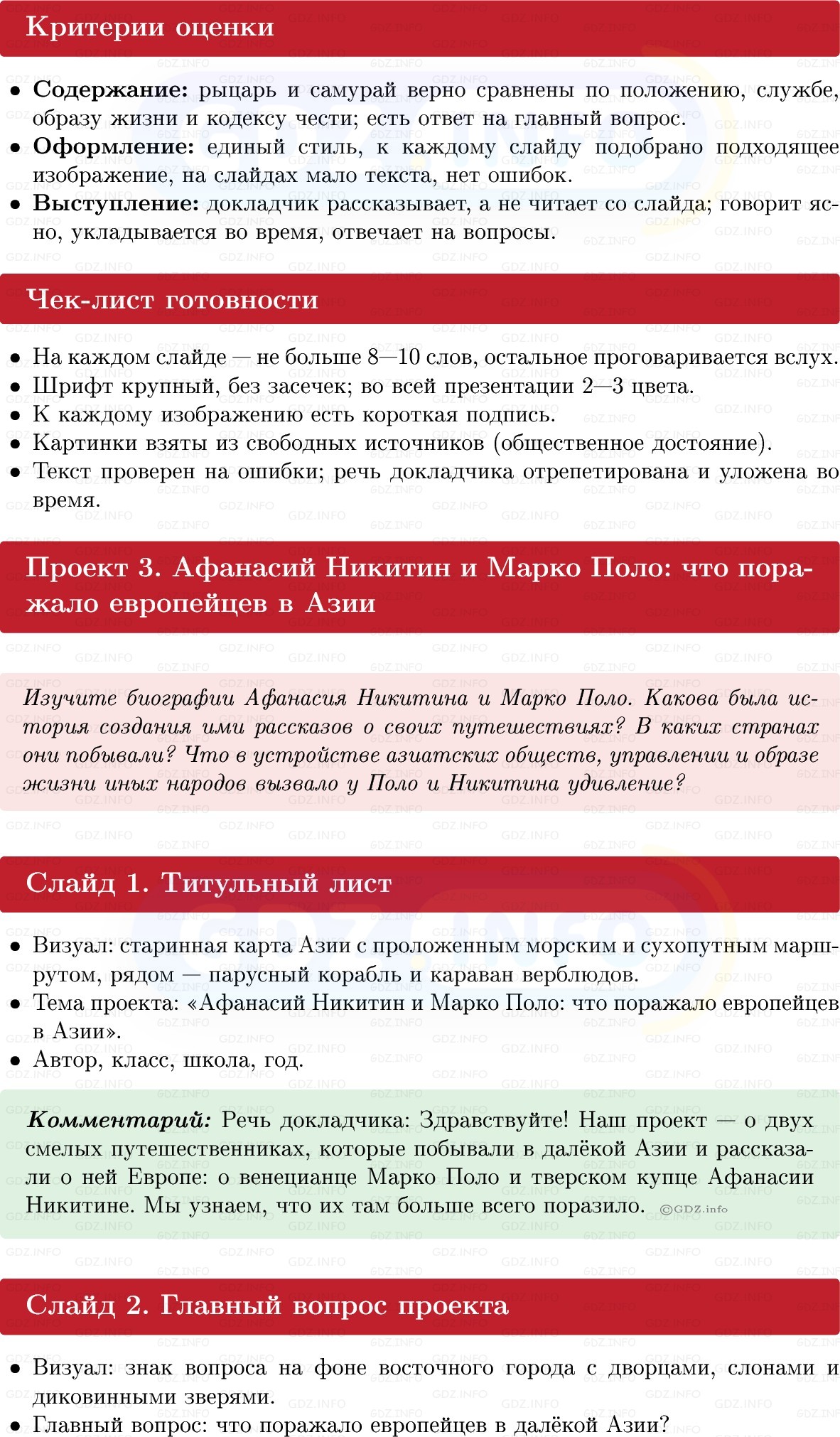Фото решения 1: Итоги главы 5, Темы проектов из ГДЗ по истории Средних веков 6 класс: Мединский, Чубарьян 2025г. (9)