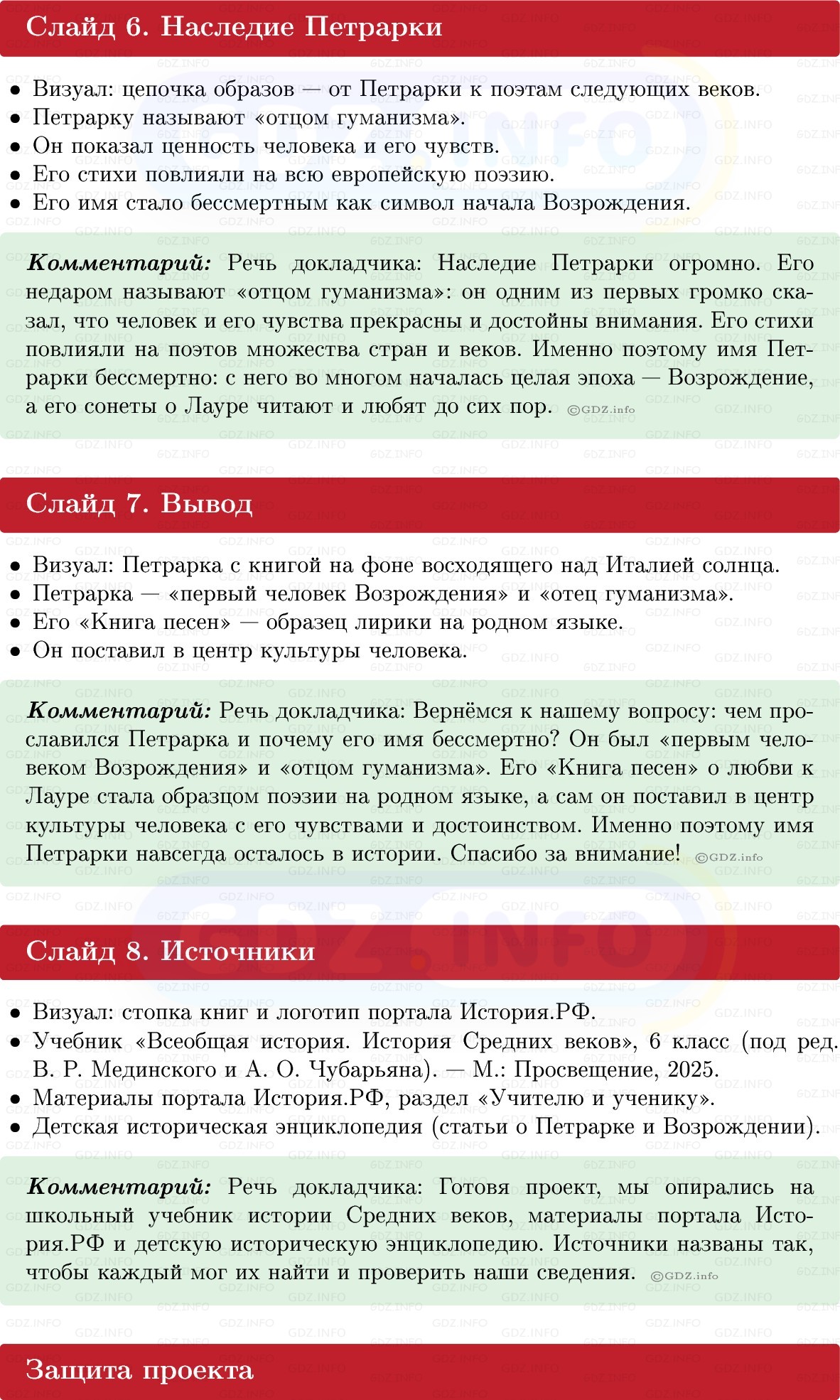 Фото решения 1: Итоги главы 6, Темы проектов из ГДЗ по истории Средних веков 6 класс: Мединский, Чубарьян 2025г. (14)