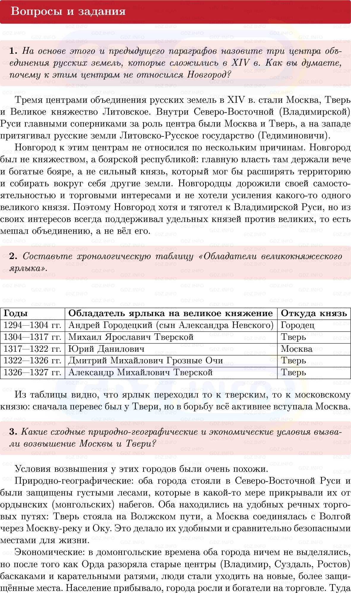 Фото решения 1: Параграф 30, Вопросы из ГДЗ по Истории России 6 класс: Мединский, Торкунов 2025г. (3) Фото решения 1: Параграф 30, Вопросы из ГДЗ по Истории России 6 класс: Мединский, Торкунов 2025г. (3)