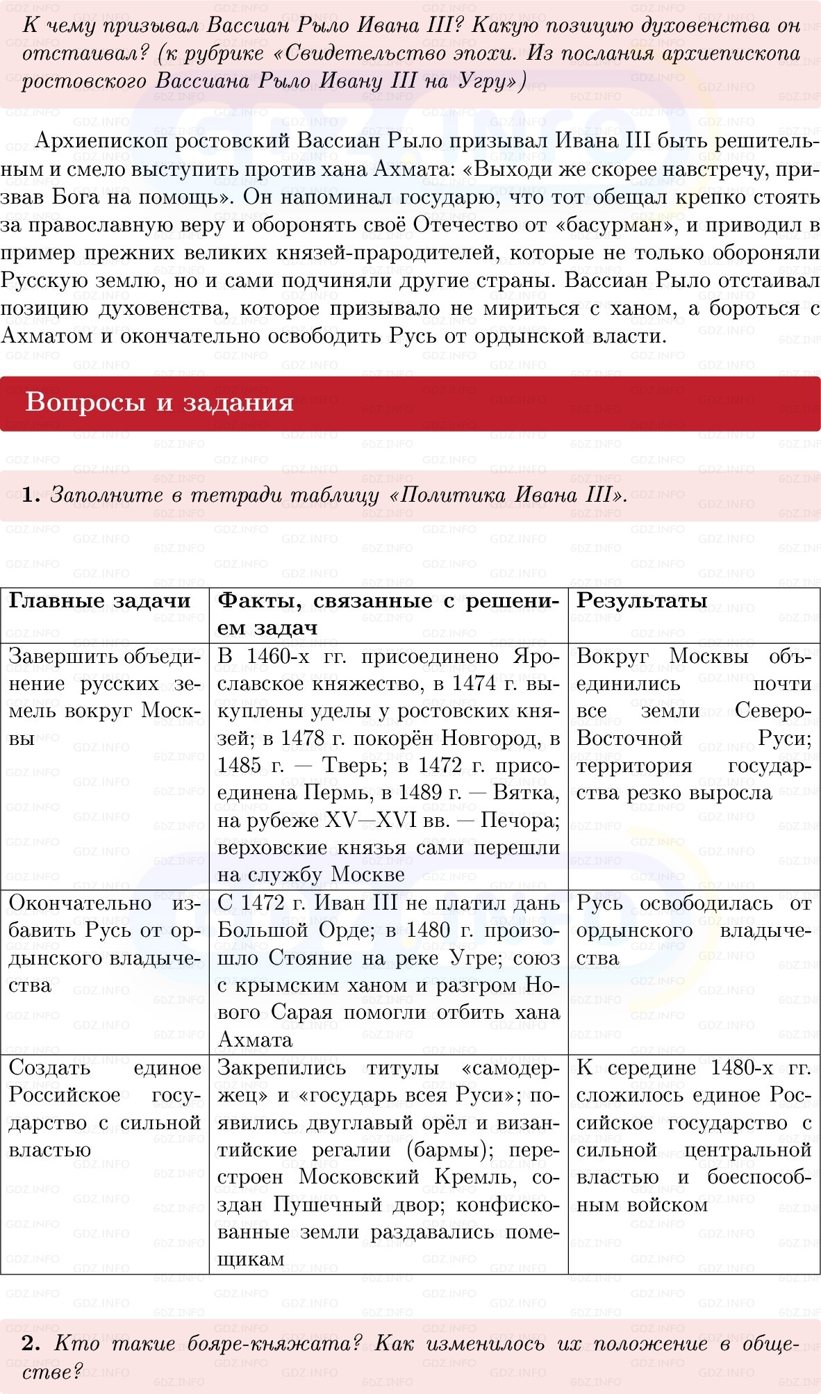 Фото решения 1: Параграф 36-37, Вопросы из ГДЗ по Истории России 6 класс: Мединский, Торкунов 2025г. (4) Фото решения 1: Параграф 36-37, Вопросы из ГДЗ по Истории России 6 класс: Мединский, Торкунов 2025г. (4)