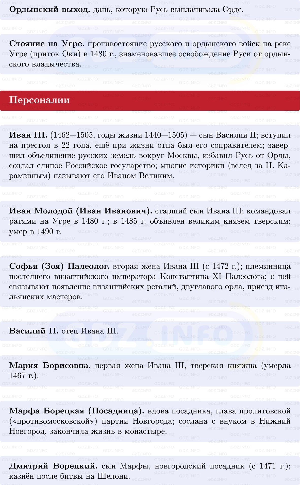 Фото решения 1: Иван III — государь всея Руси, Конспект из ГДЗ по Истории России 6 класс: Мединский, Торкунов 2025г. (3)