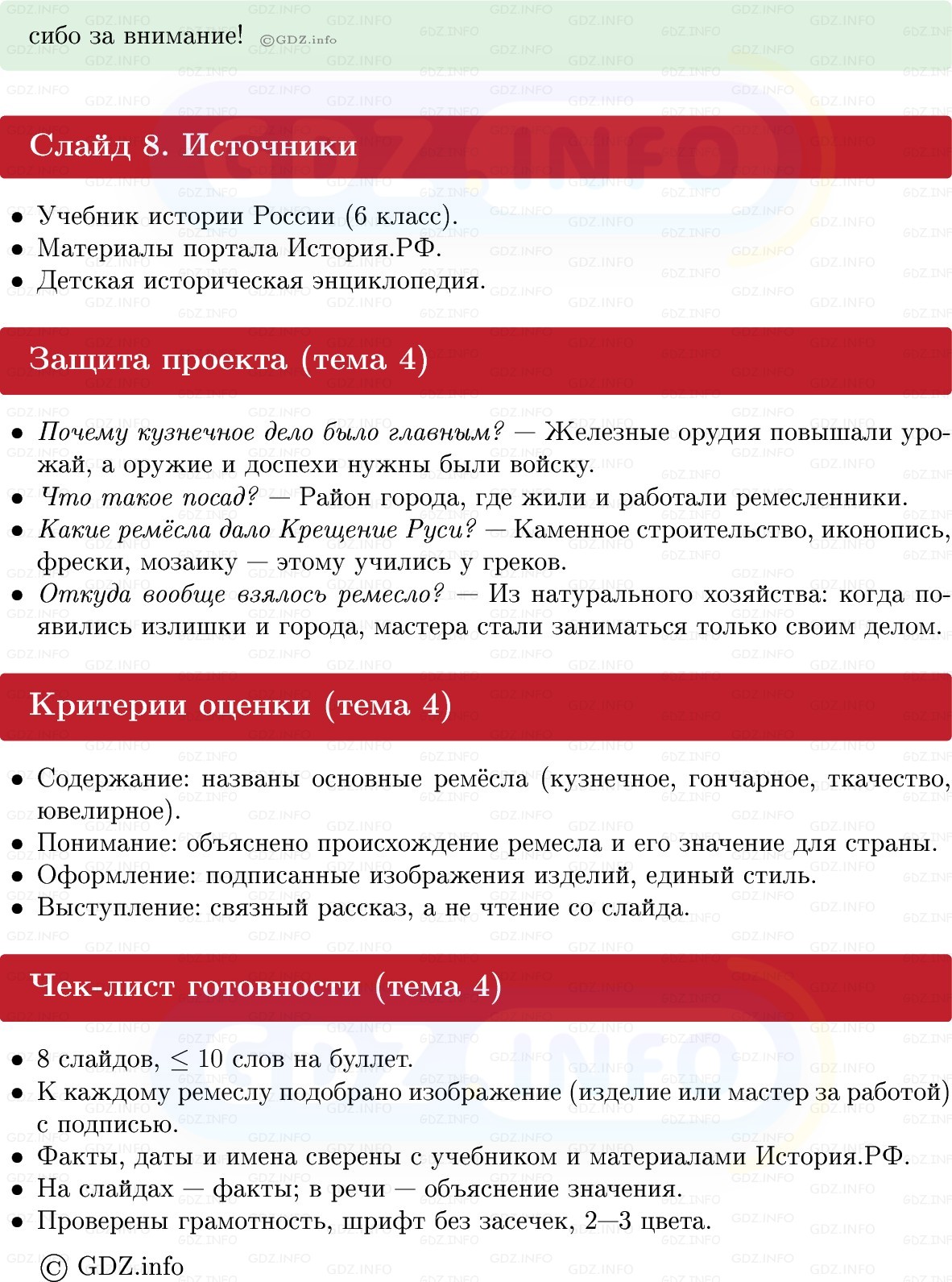 Фото решения 1: Итоги главы 1, Темы проектов из ГДЗ по Истории России 6 класс: Мединский, Торкунов 2025г. (12)