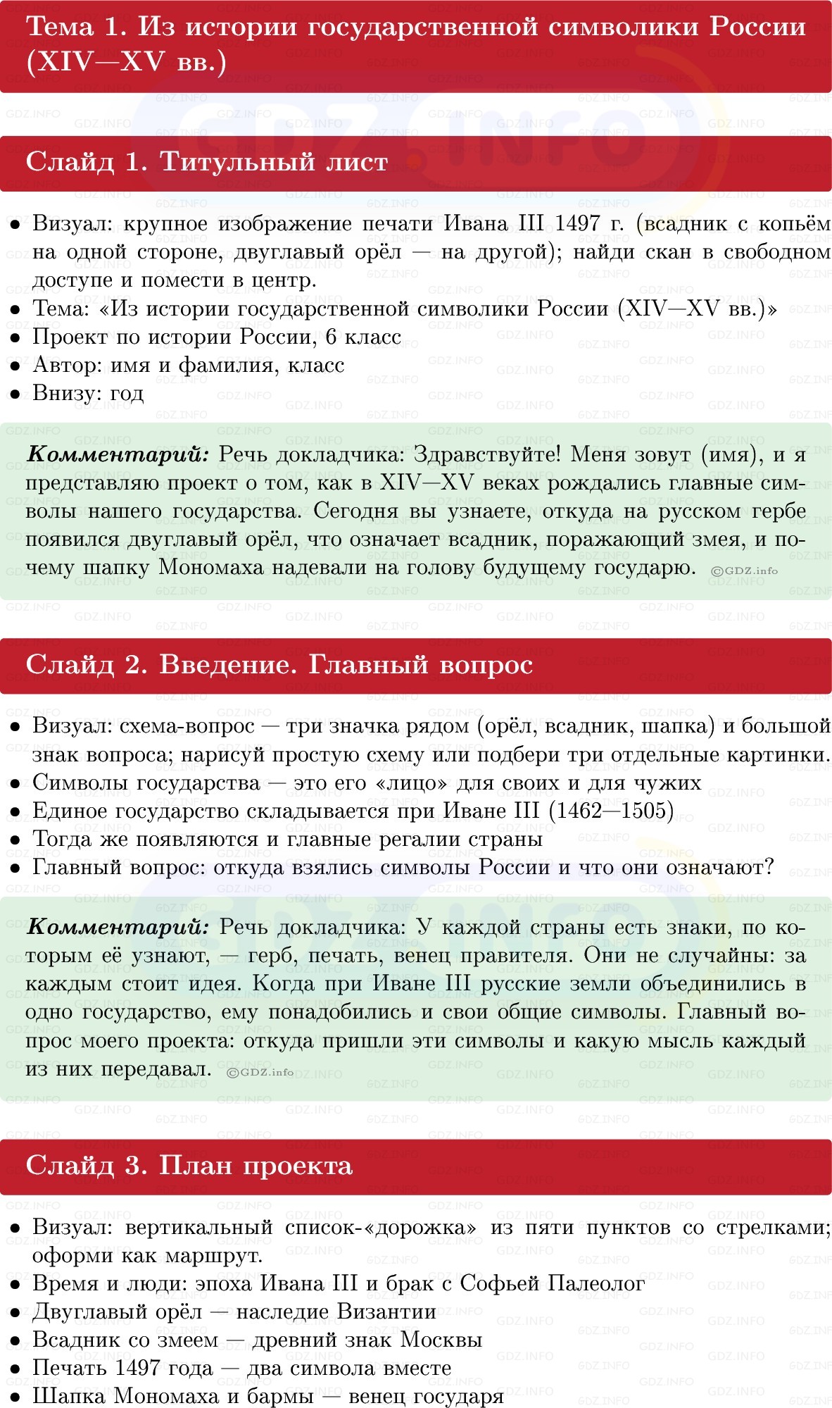 Фото решения 1: Итоги главы 4, Темы проектов из ГДЗ по Истории России 6 класс: Мединский, Торкунов 2025г.