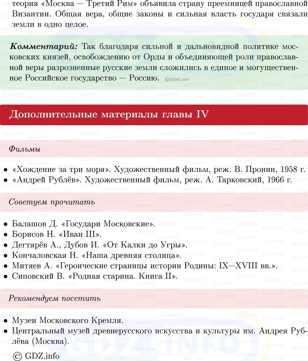 Фото решения 1: Итоги главы 4, Вопросы из ГДЗ по Истории России 6 класс: Мединский, Торкунов 2025г. (6) Фото решения 1: Итоги главы 4, Вопросы из ГДЗ по Истории России 6 класс: Мединский, Торкунов 2025г. (6)