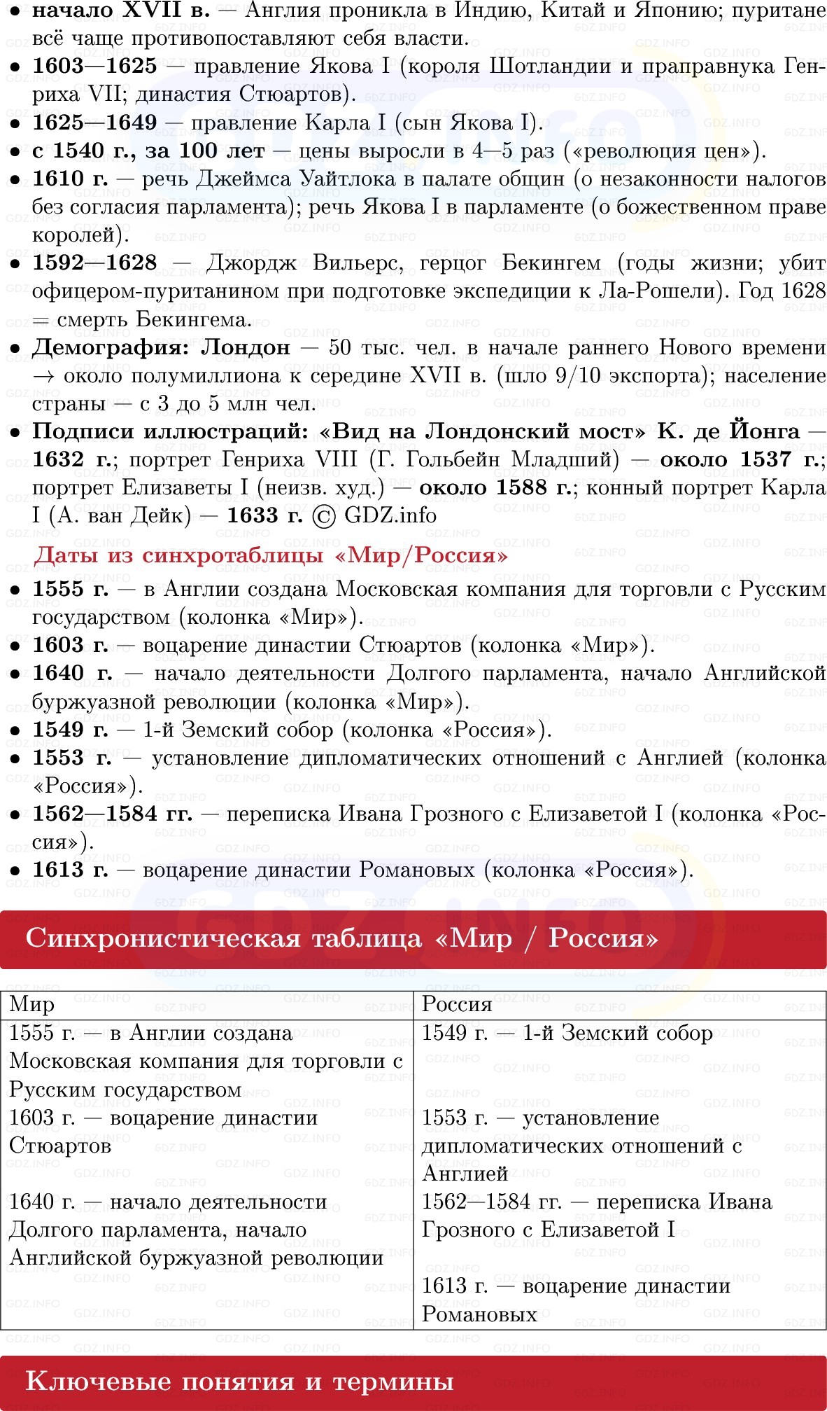 Фото решения 1: Англия в XVI — начале XVII в, Конспект из ГДЗ по Всеобщей истории 7 класс: Мединский, Чубарьян 2025г. (2) Фото решения 1: Англия в XVI — начале XVII в, Конспект из ГДЗ по Всеобщей истории 7 класс: Мединский, Чубарьян 2025г. (2)