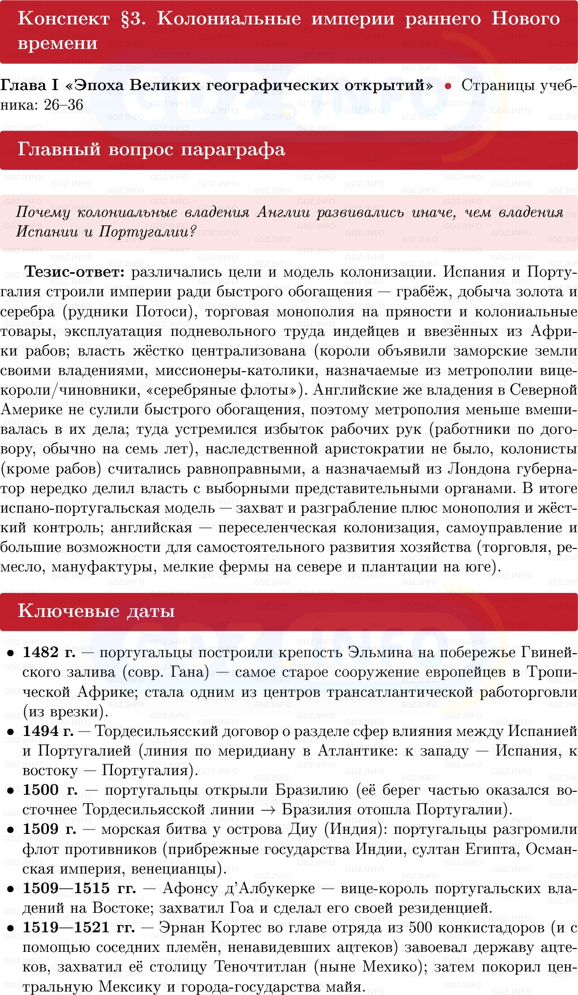 Фото решения 1: Колониальные империи раннего Нового времени, Конспект из ГДЗ по Всеобщей истории 7 класс: Мединский, Чубарьян 2025г. Фото решения 1: Колониальные империи раннего Нового времени, Конспект из ГДЗ по Всеобщей истории 7 класс: Мединский, Чубарьян 2025г.