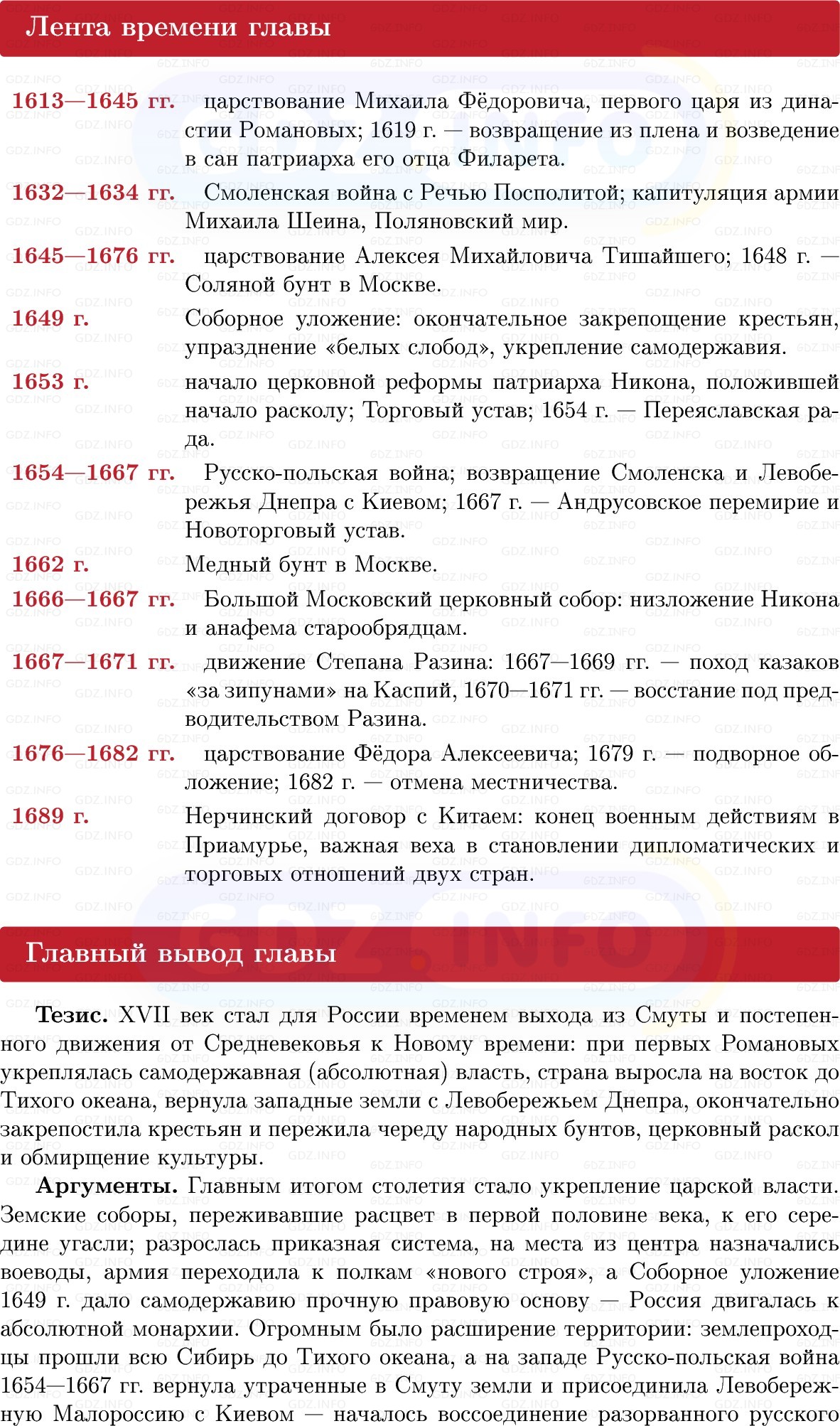 Фото решения 1: Итоги главы 3, Вопросы из ГДЗ по Истории России 7 класс: Мединский В.Р., Торкунов А.В. 2025г.