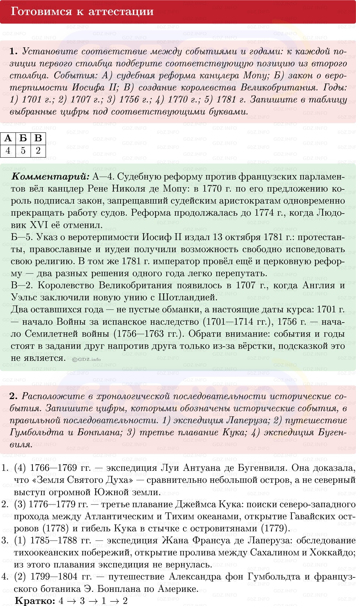 Фото решения 1: Готовимся к аттестации, Вопросы из ГДЗ по Всеобщей истории 8 класс: Мединский, Чубарьян 2025г. Фото решения 1: Готовимся к аттестации, Вопросы из ГДЗ по Всеобщей истории 8 класс: Мединский, Чубарьян 2025г.
