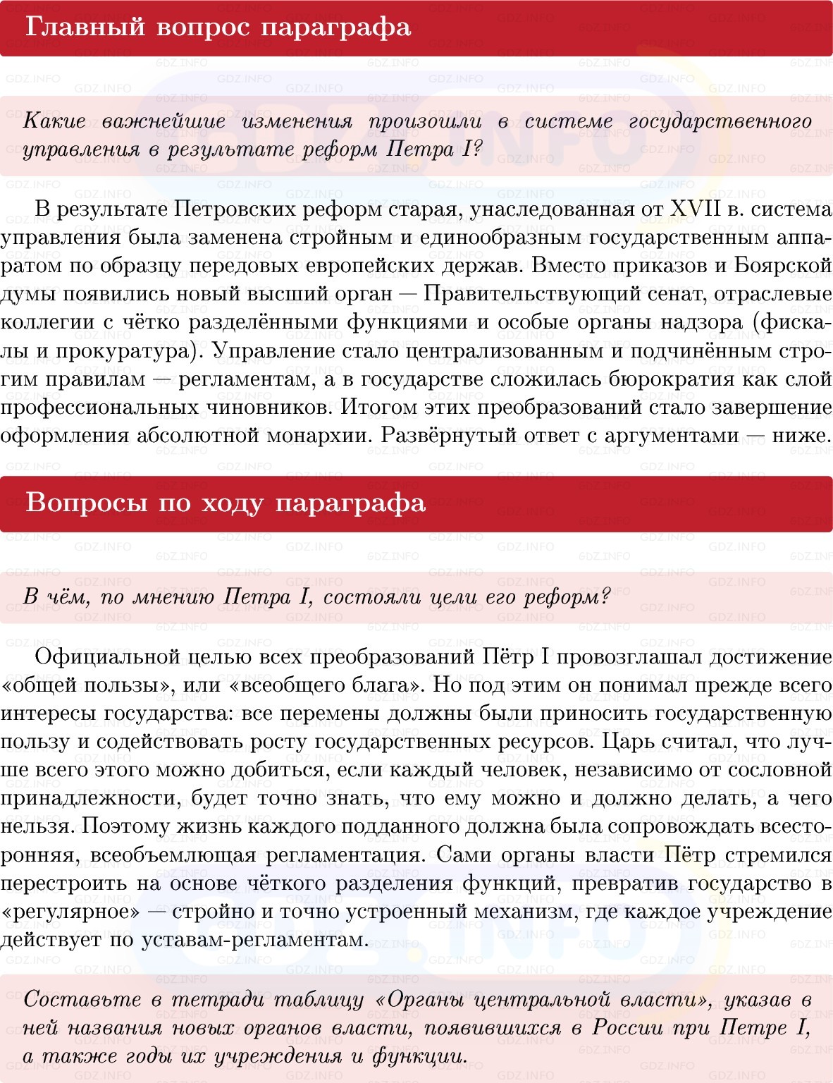 Фото решения 1: Параграф 10, Вопросы из ГДЗ по Истории России 8 класс: Мединский, Торкунов 2025г.