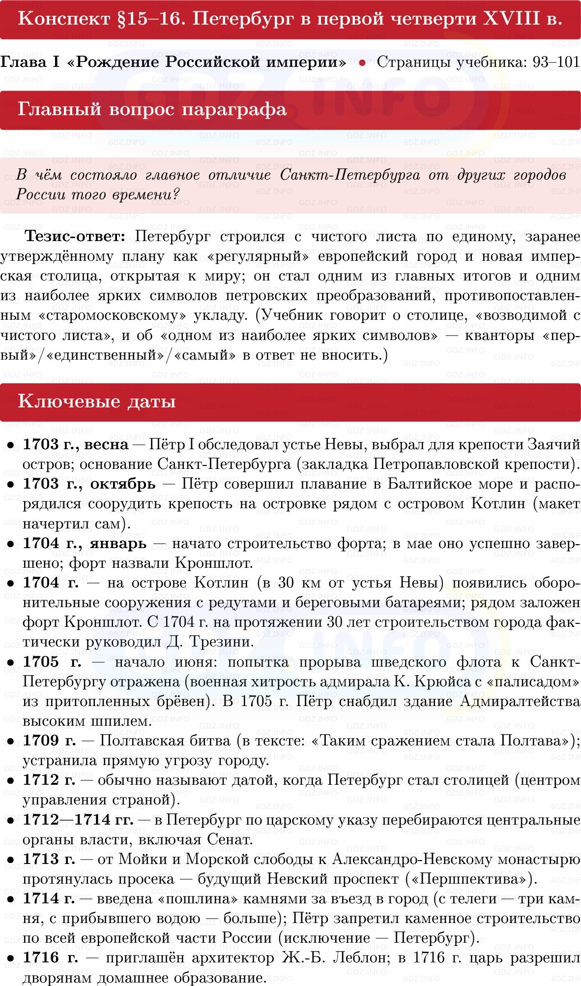 Фото решения 1: Петербург в первой четверти XVIII в, Конспект из ГДЗ по Истории России 8 класс: Мединский, Торкунов 2025г. Фото решения 1: Петербург в первой четверти XVIII в, Конспект из ГДЗ по Истории России 8 класс: Мединский, Торкунов 2025г.