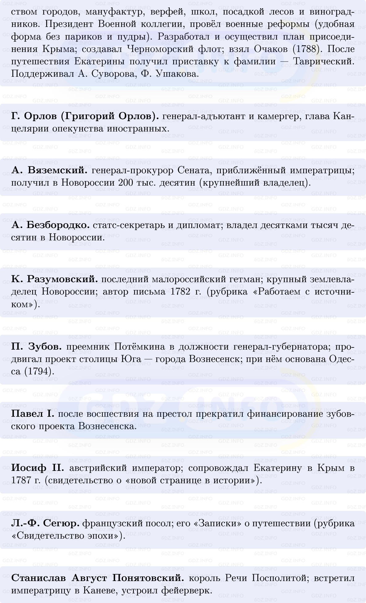 Фото решения 1: Начало освоения Новороссии и Крыма, Конспект из ГДЗ по Истории России 8 класс: Мединский, Торкунов 2025г. (4) Фото решения 1: Начало освоения Новороссии и Крыма, Конспект из ГДЗ по Истории России 8 класс: Мединский, Торкунов 2025г. (4)